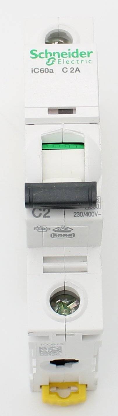 A9F64102 - Schneider Electric - Schutzschalter, Acti9 iC60a, 1-polig, 2 A, C-Kurve, 4500 A (IEC 60898-1), 6 kA (IEC 60947-2)