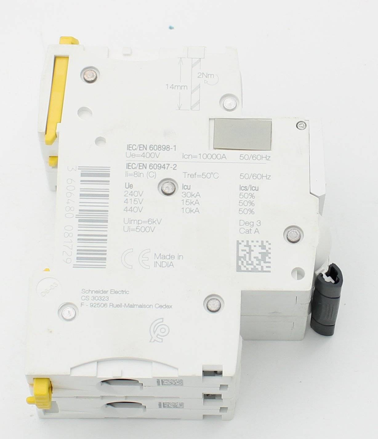 A9F84216 - Schneider Electric - Leitungsschutzschalter iC60H, 2 P, 16A, C-Charakteristik