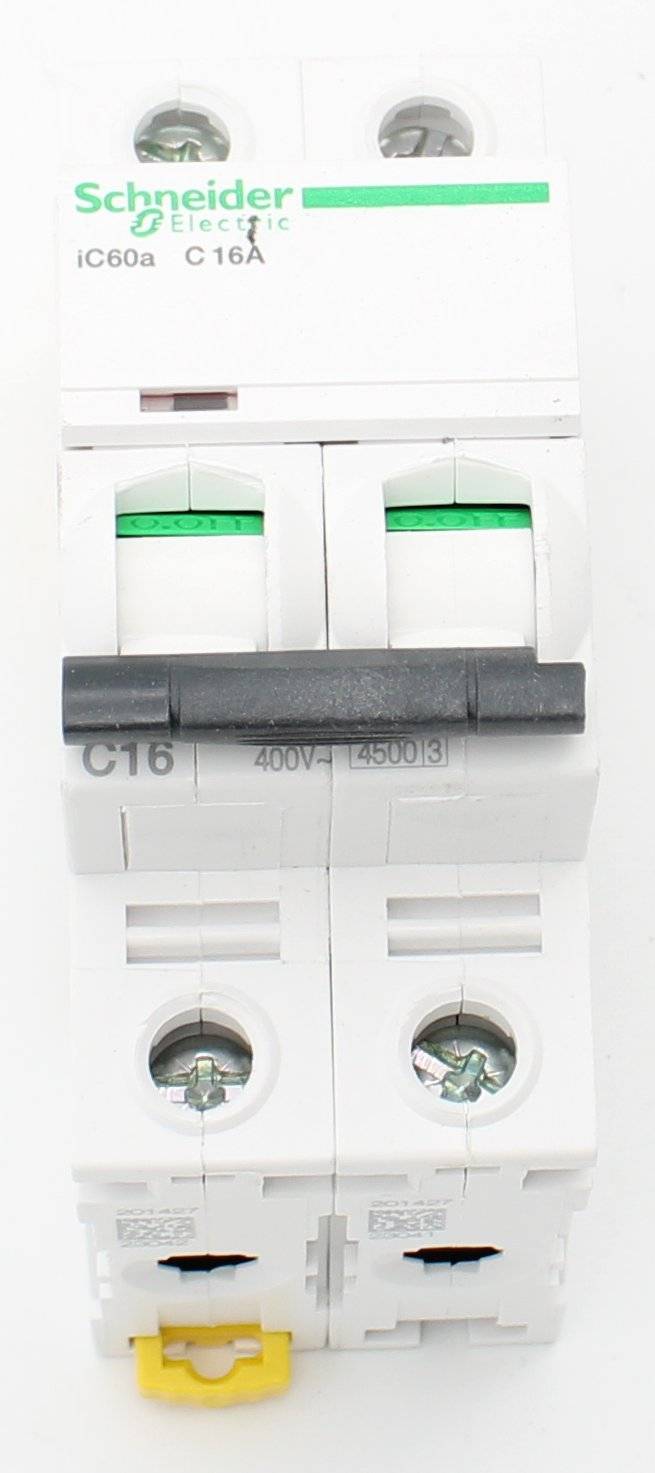 A9F64216 - Schneider Electric - Schutzschalter, Acti9 iC60a, 2-polig, 16 A, C-Kurve, 4500 A (IEC 60898-1), 6 kA (IEC 60947-2)