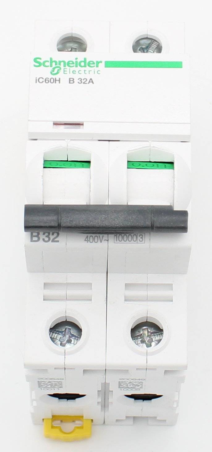A9F83232 - Schneider Electric - Schutzschalter Acti9 iC60H, 2P, 32A, B curve, 10000A (IEC/EN 60898-1), 15kA (IEC/EN 60947-2)
