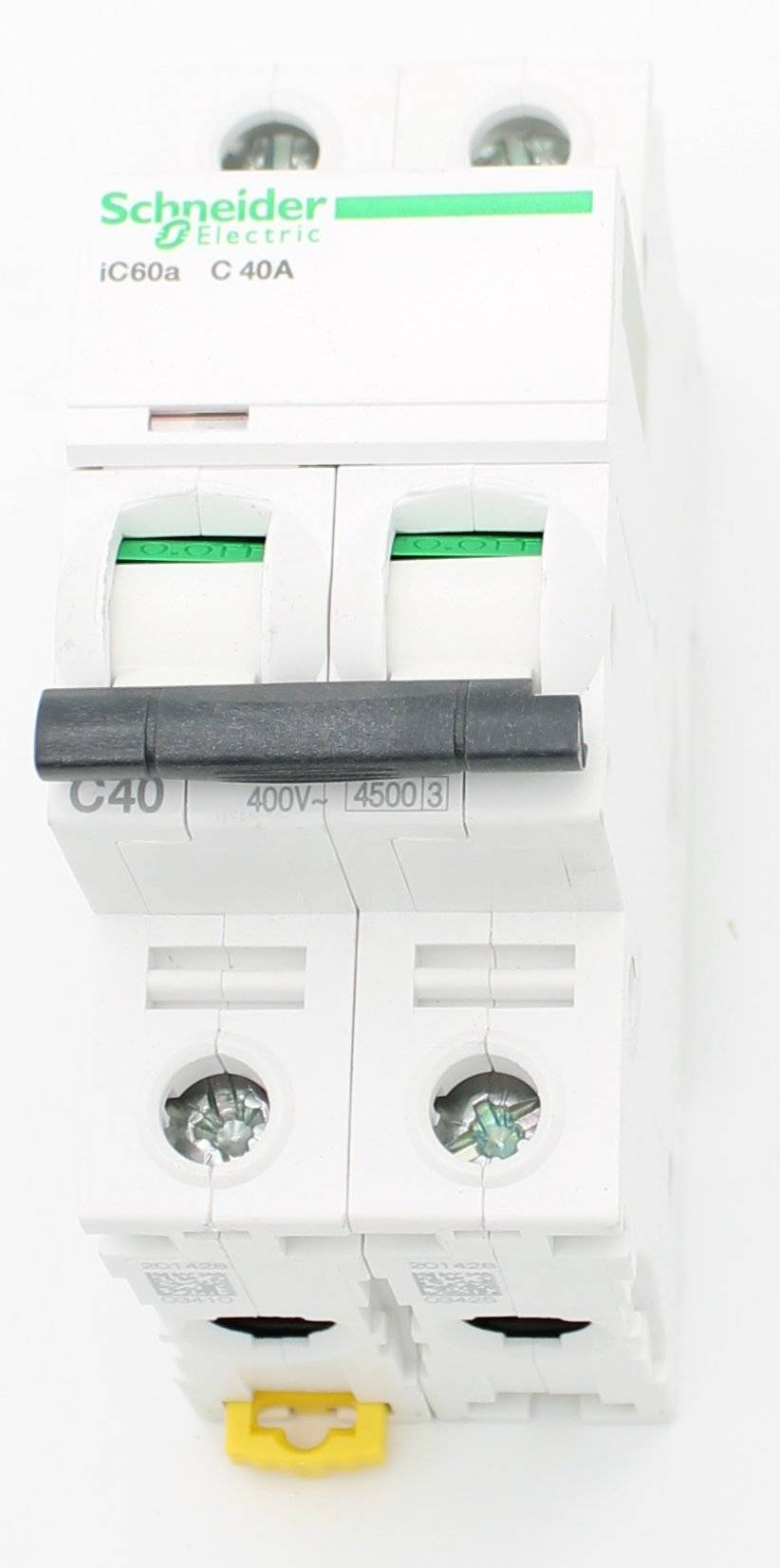 A9F64240 - Schneider Electric - Schutzschalter, Acti9 iC60a, 2-polig, 40 A, C-Kurve, 4500 A (IEC 60898-1), 6 kA (IEC 60947-2)