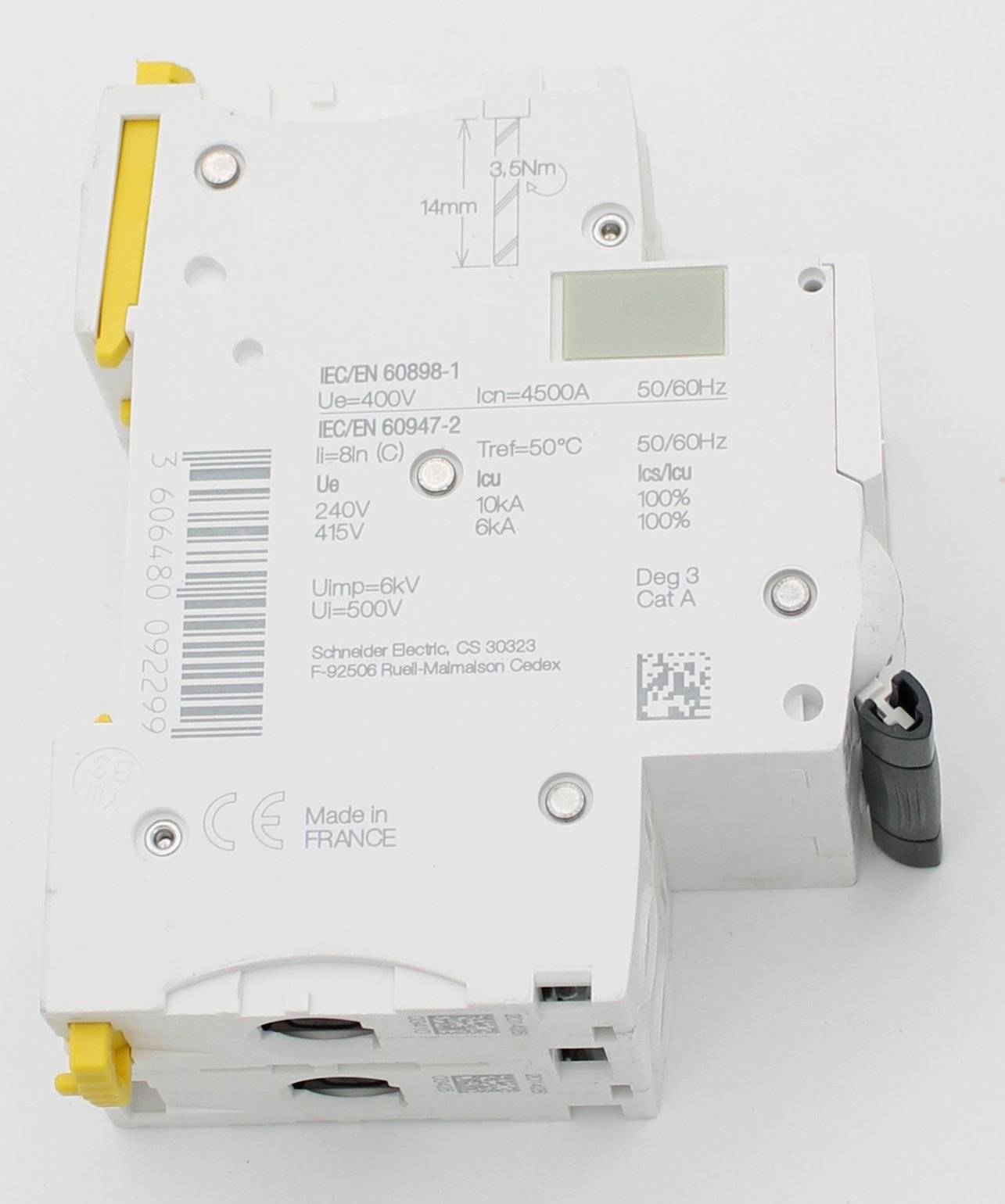 A9F64240 - Schneider Electric - Schutzschalter, Acti9 iC60a, 2-polig, 40 A, C-Kurve, 4500 A (IEC 60898-1), 6 kA (IEC 60947-2)