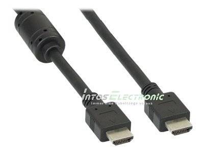 INLINE - HDMI Kabel - HDMI-High Speed - ST / ST - schwarz - mit Ferrit - 1,8m