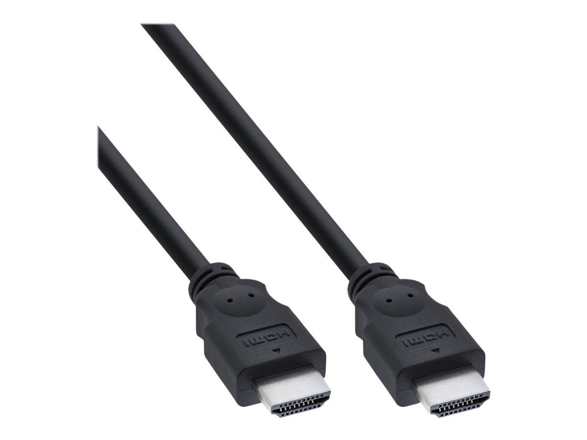INLINE - HDMI Kabel - HDMI-High Speed - Stecker / Stecker - schwarz - 0,5m