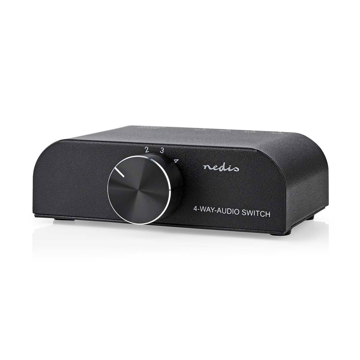 Nedis Analog Audio-Schalter| 4-Port port s| Anschlüsse– Eingang 1x 3.5 mm - Audio/Multimedia