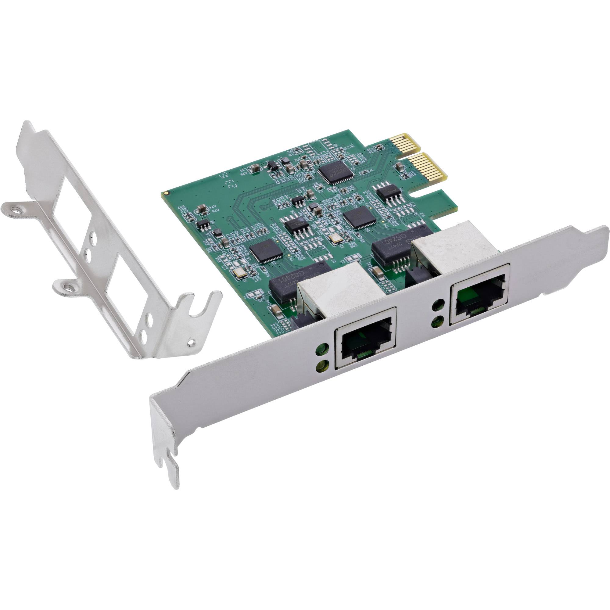 INLINE - Dual Gigabit Netzwerkkarte - 2x RJ45 2.5Gb/s - PCIe x1 - mit LP Slotblech