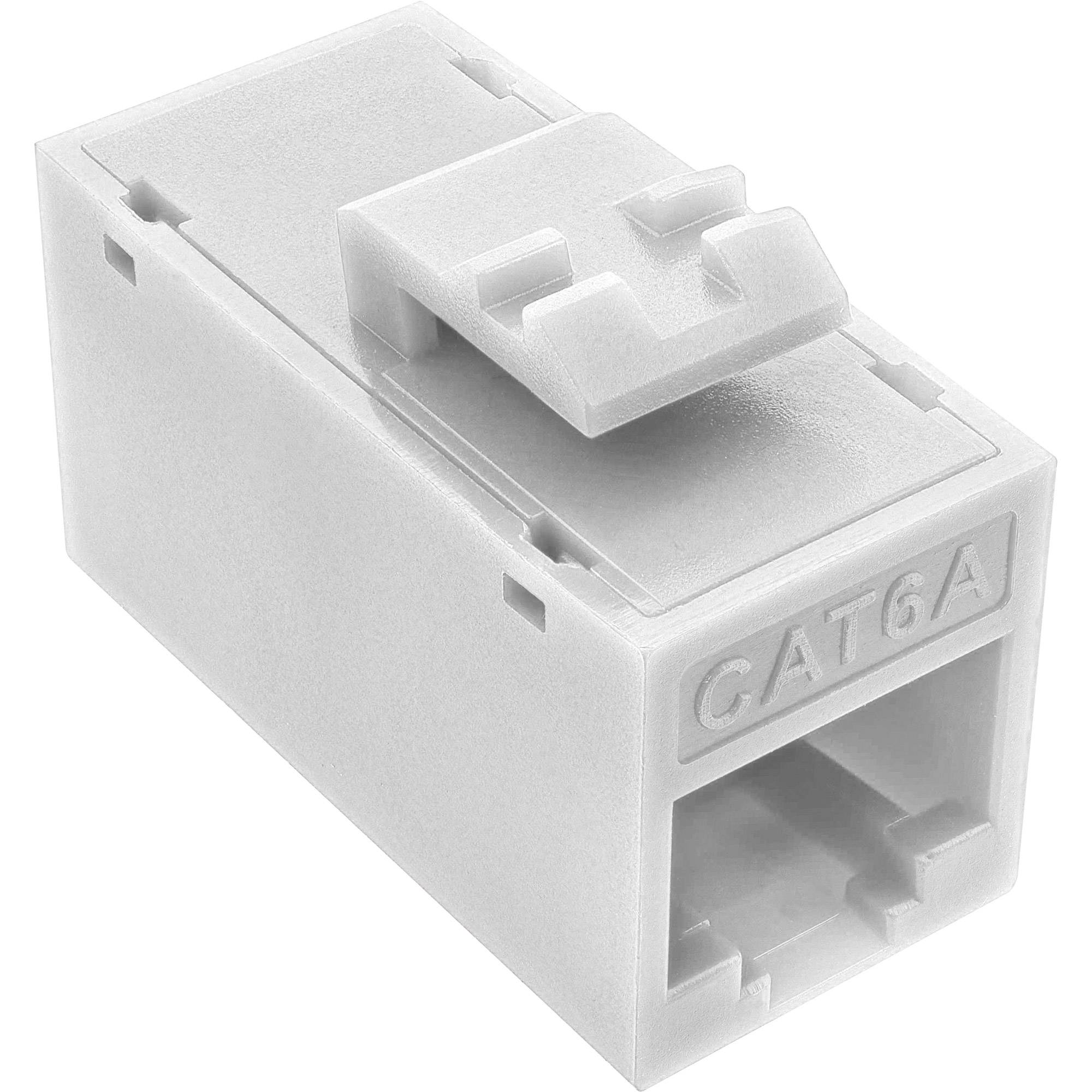 INLINE - Keystone RJ45 Buchse/Buchse - ungeschirmt - Cat.6A - 8er Pack - weiß