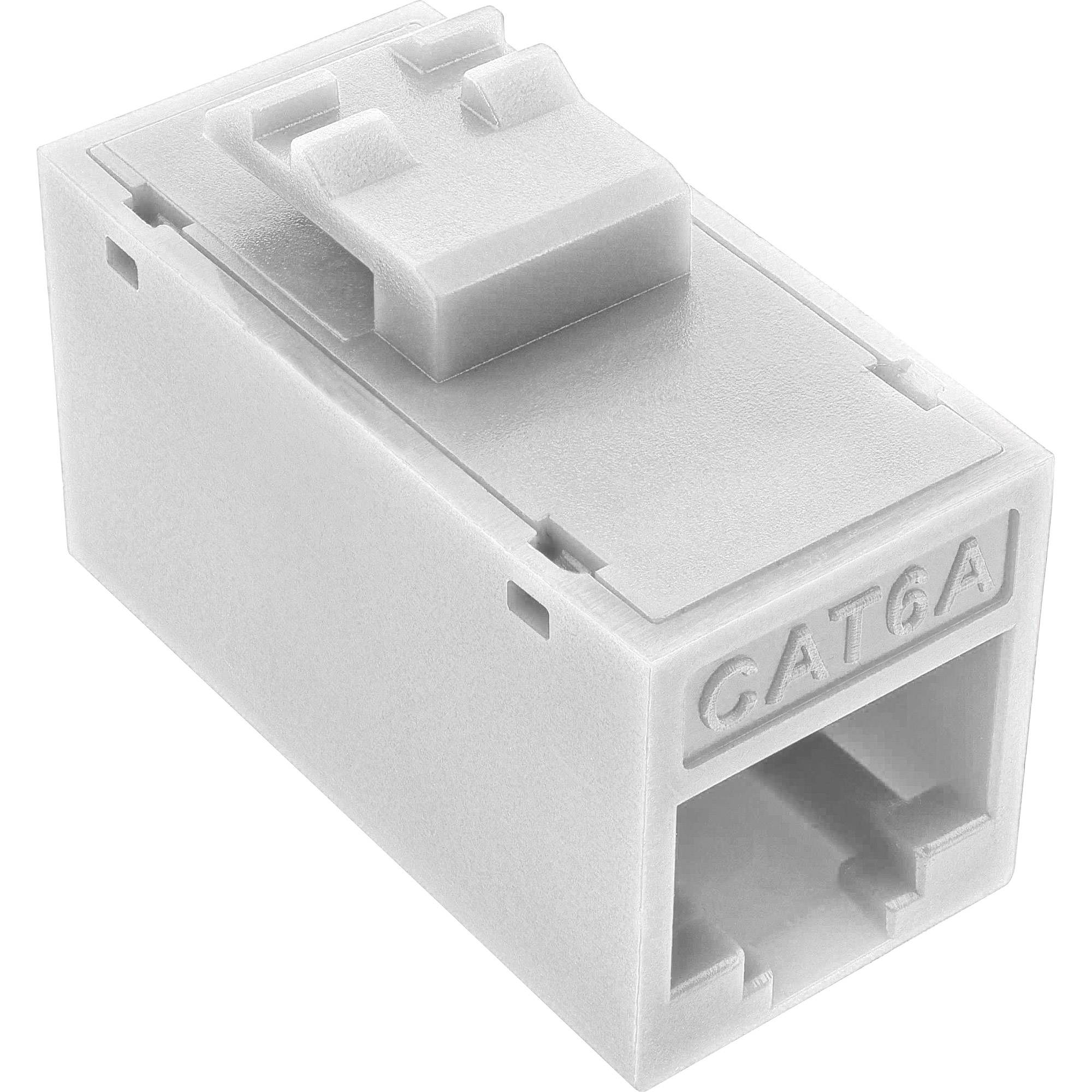 INLINE - Keystone RJ45 Buchse/Buchse - ungeschirmt - Cat.6A - 8er Pack - weiß
