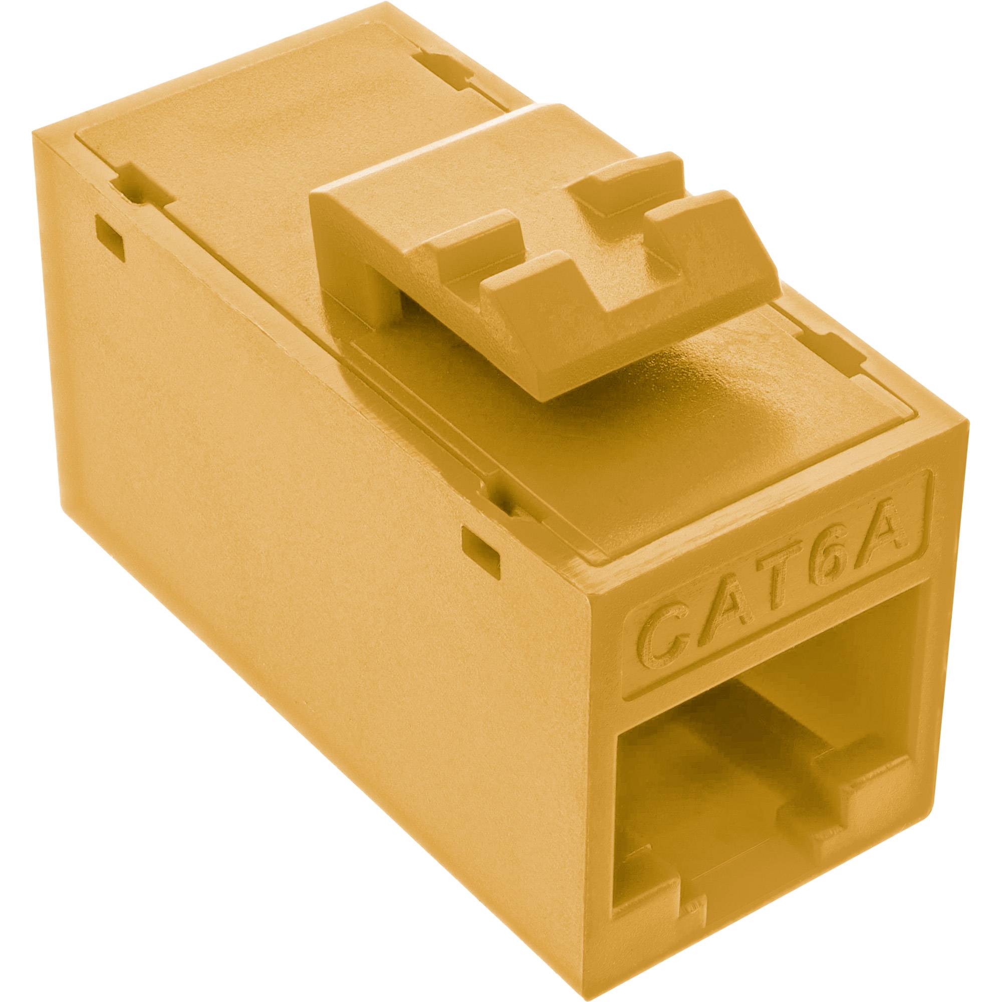 INLINE - Keystone RJ45 Buchse/Buchse - ungeschirmt - Cat.6A - 8er Pack - gelb
