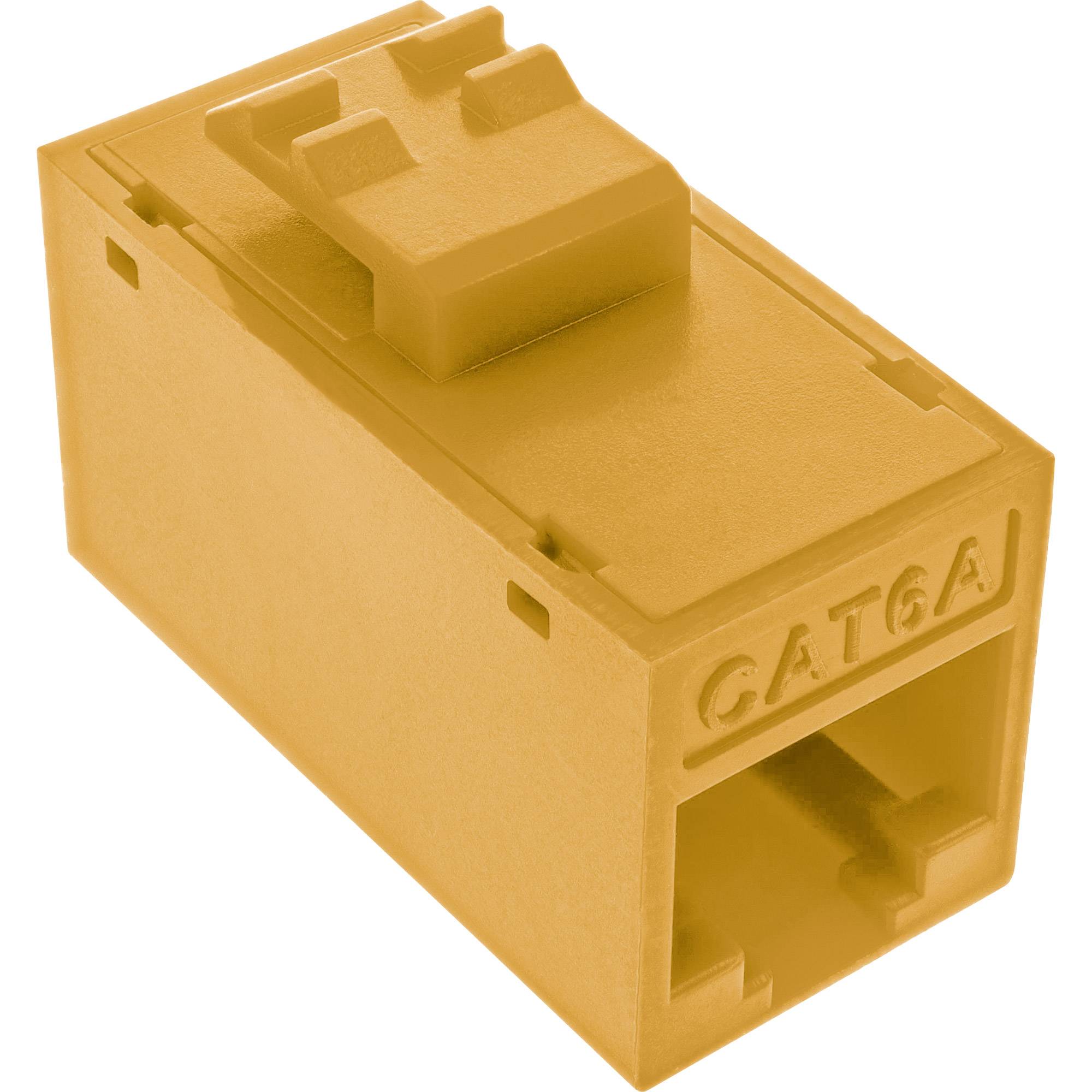 INLINE - Keystone RJ45 Buchse/Buchse - ungeschirmt - Cat.6A - 8er Pack - gelb
