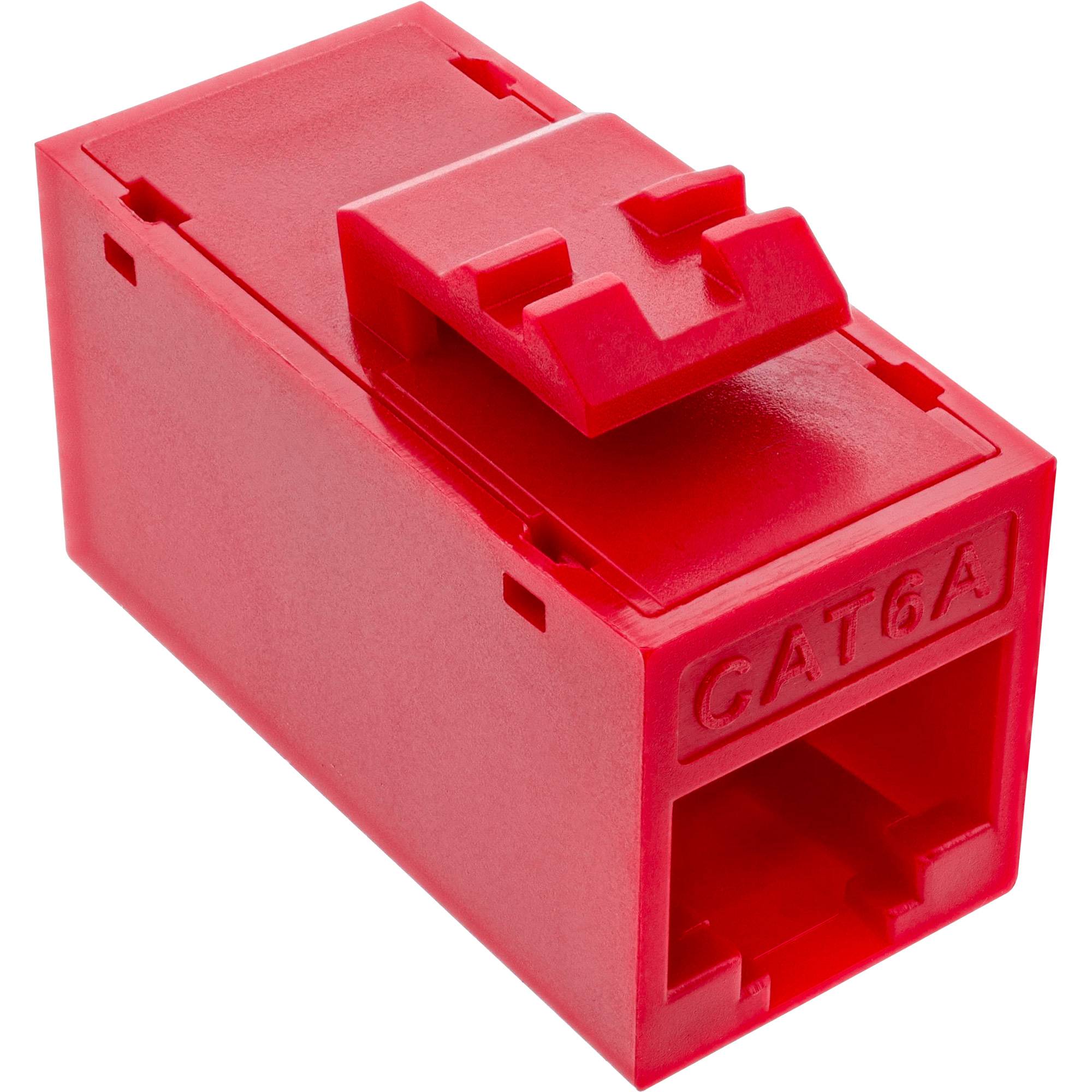 INLINE - Keystone RJ45 Buchse/Buchse - ungeschirmt - Cat.6A - 8er Pack - rot