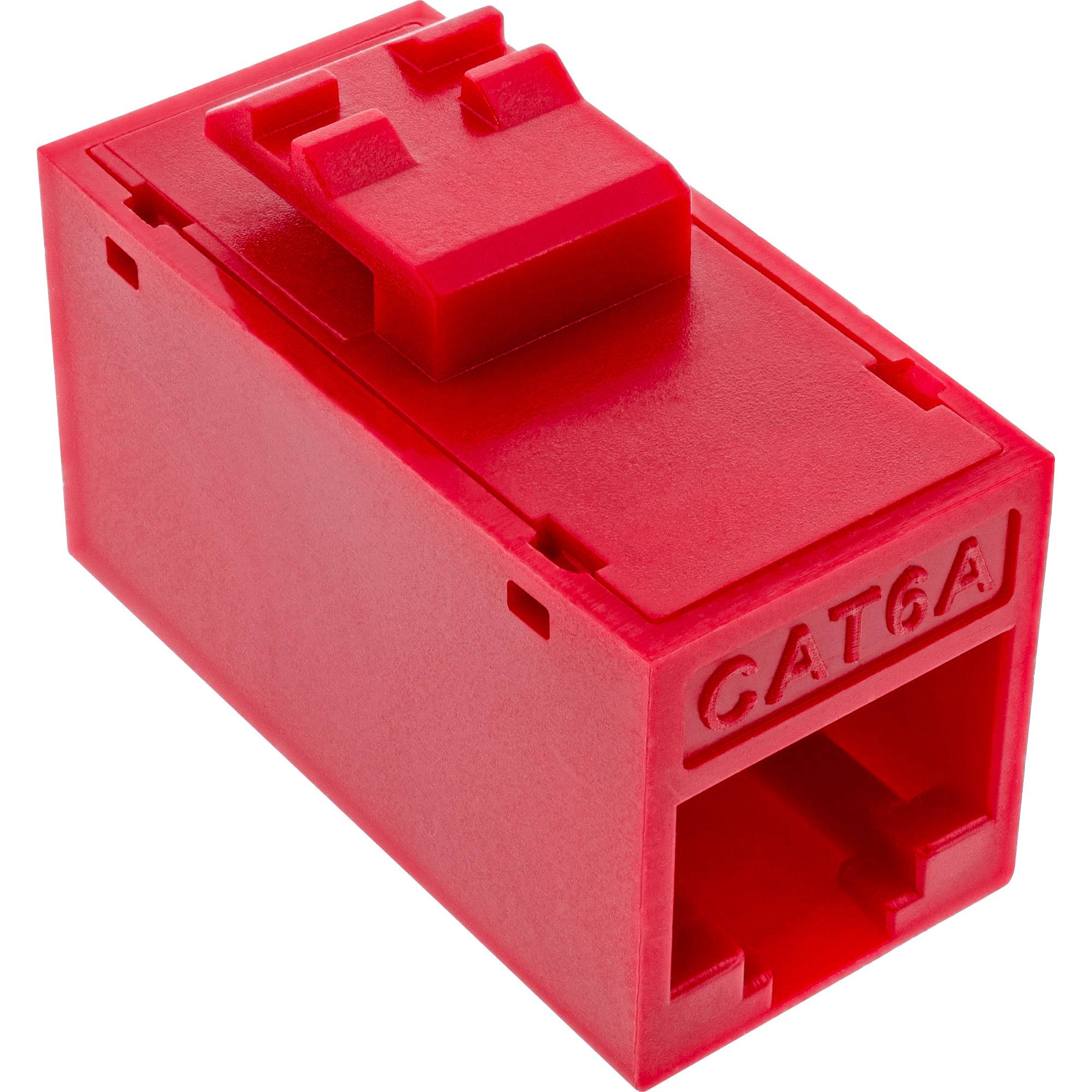 INLINE - Keystone RJ45 Buchse/Buchse - ungeschirmt - Cat.6A - 8er Pack - rot