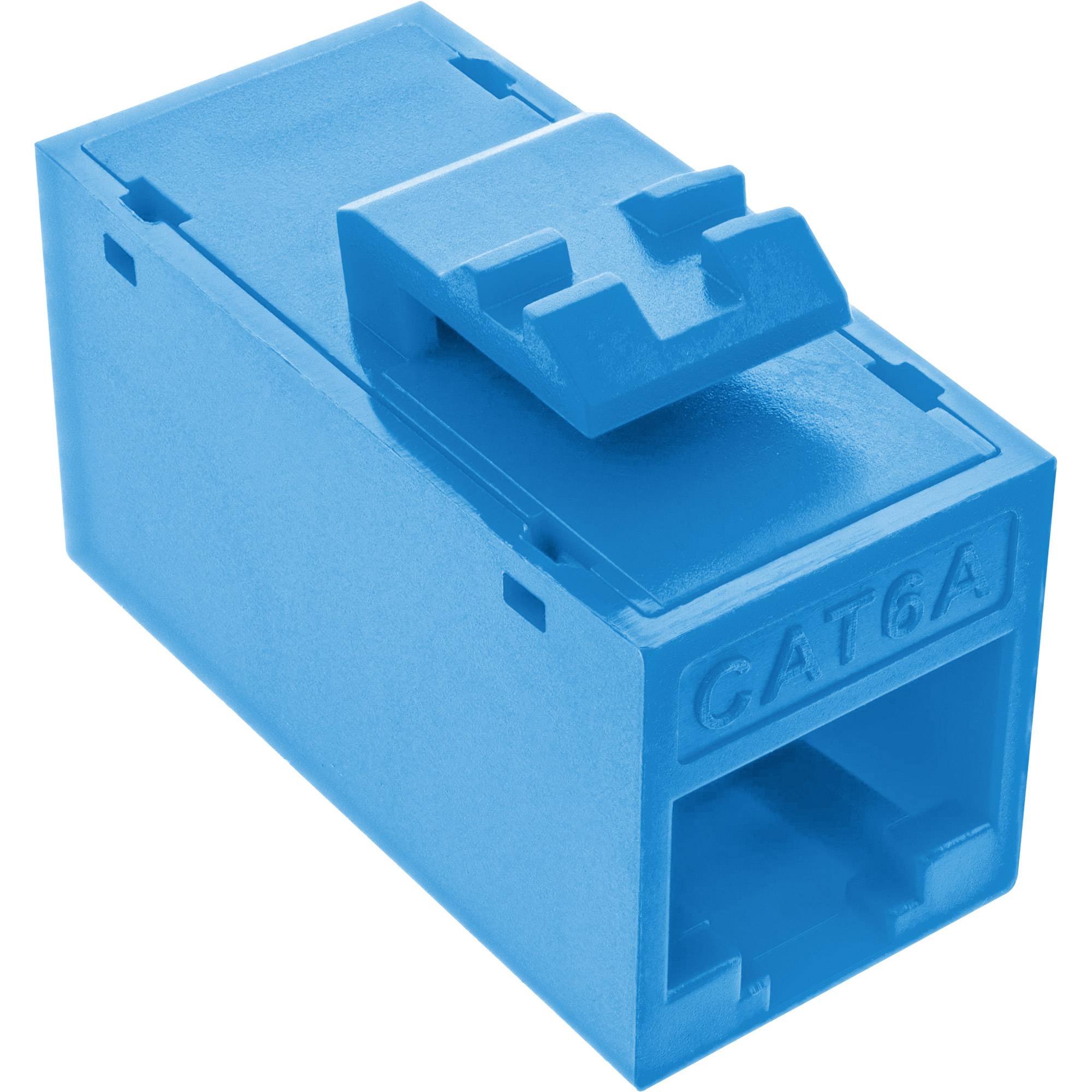 INLINE - Keystone RJ45 Buchse/Buchse - ungeschirmt - Cat.6A - 8er Pack - blau