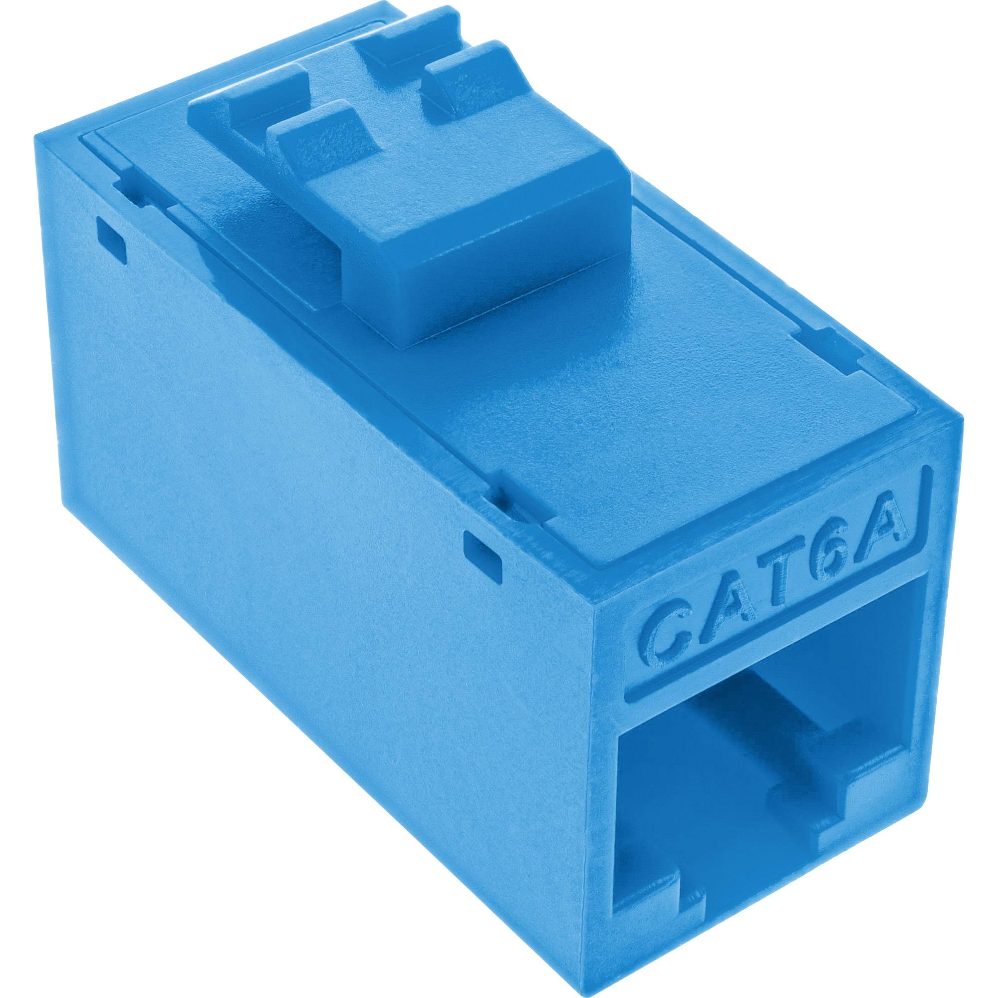 INLINE - Keystone RJ45 Buchse/Buchse - ungeschirmt - Cat.6A - 8er Pack - blau