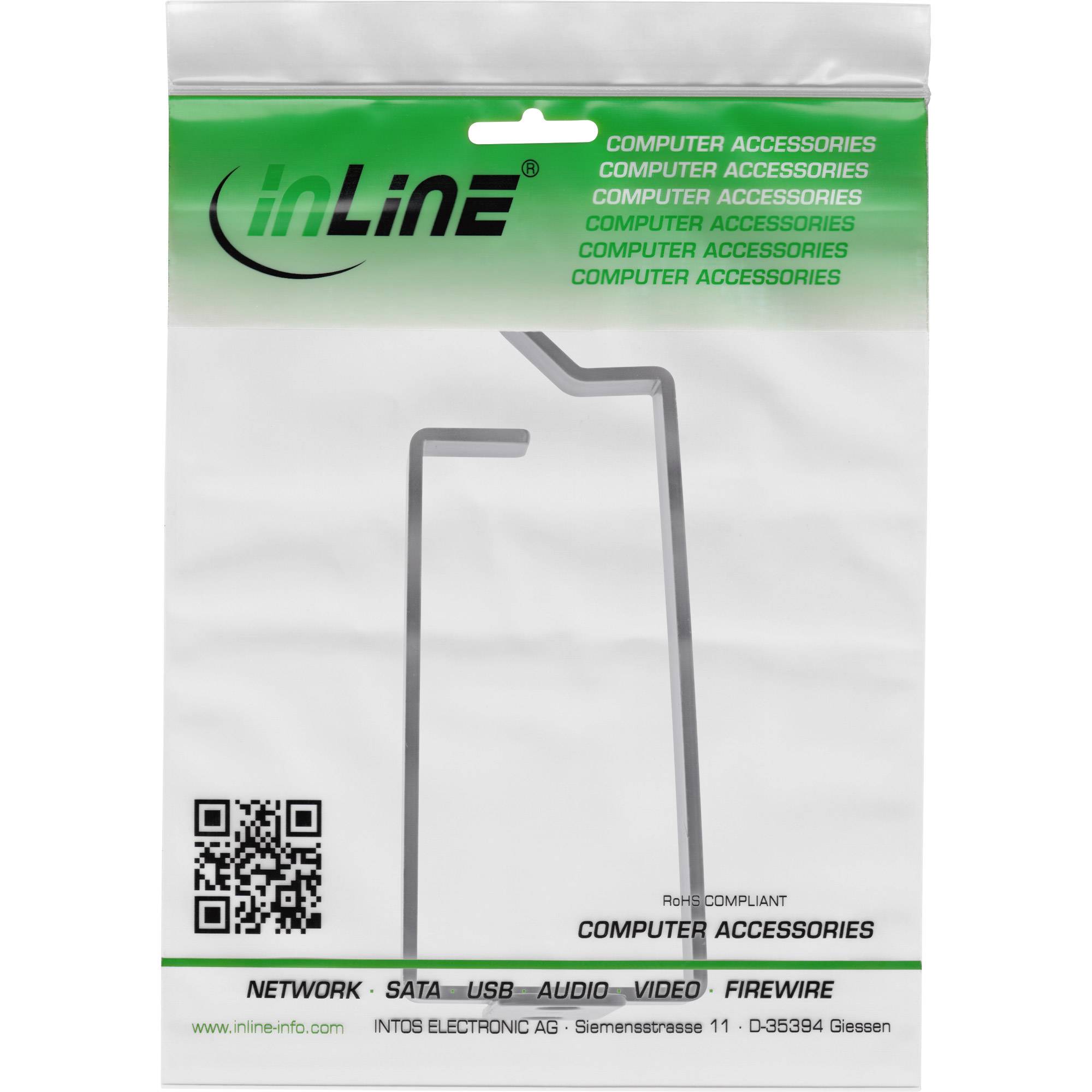 INLINE - Kabelbügel - Metall - 44x85mm schwarz