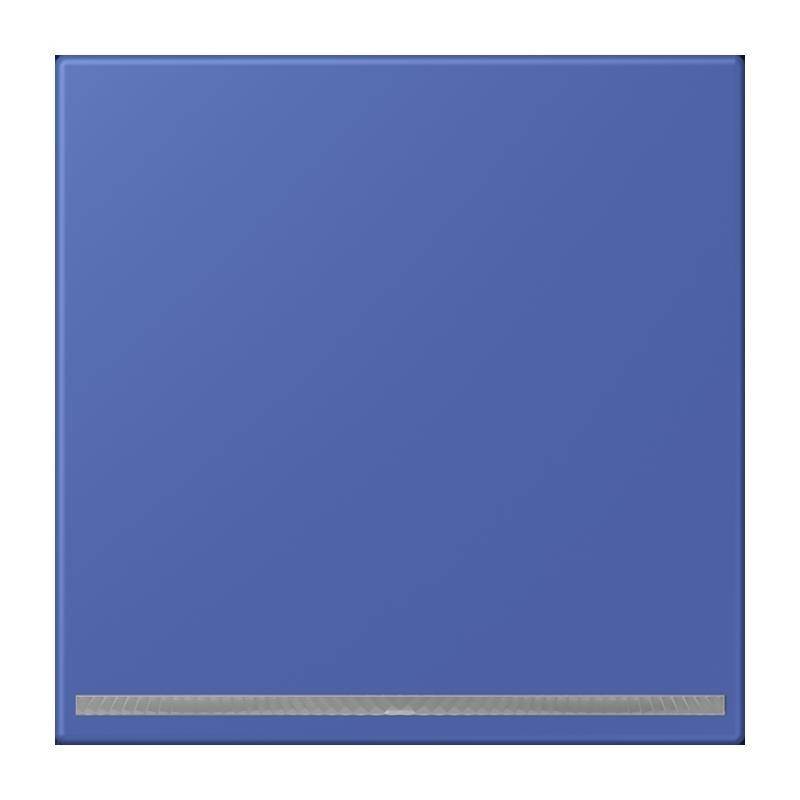 Ein einfaches blaues Quadrat mit einem dünnen grauen Streifen am unteren Rand.