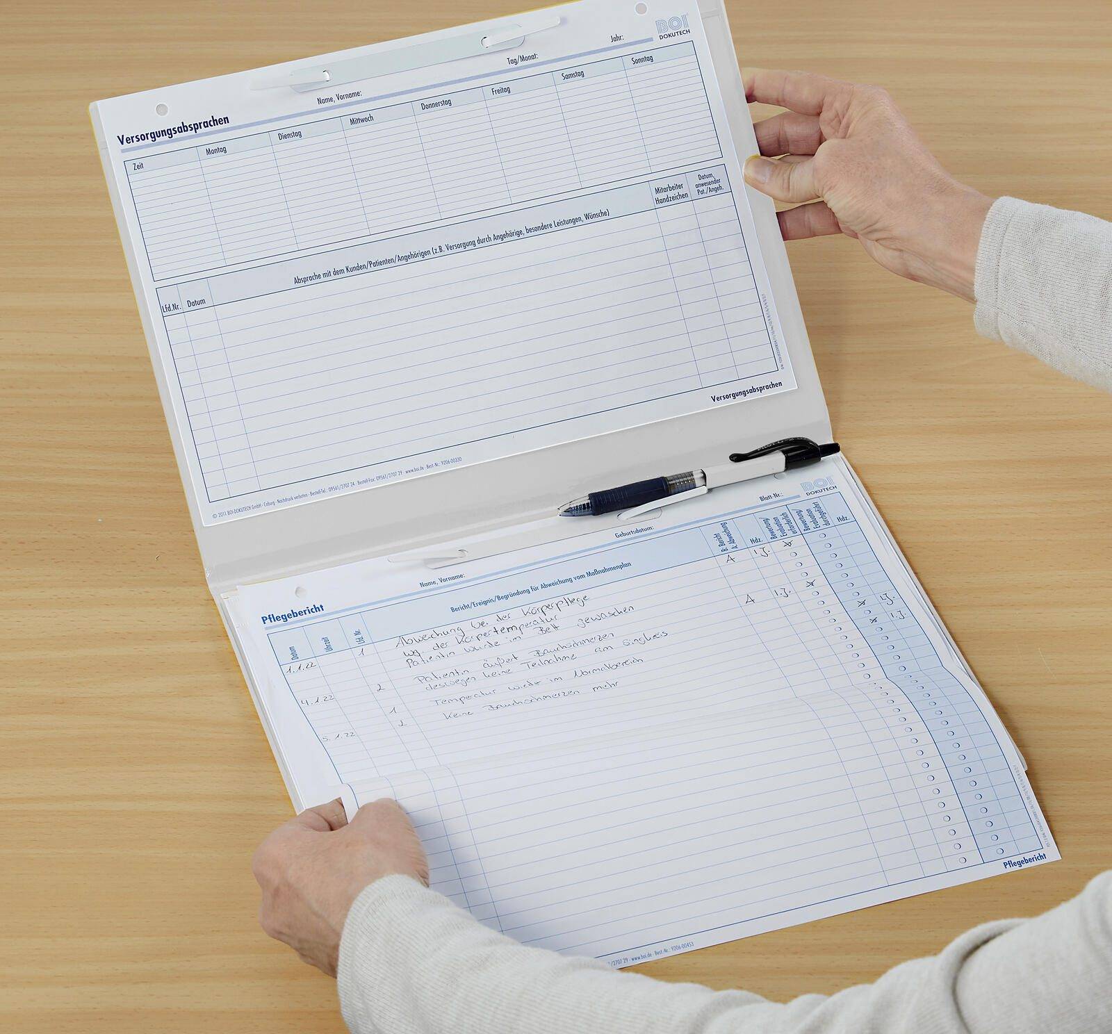 BOI Dokutech Patienten-Dokumentationsmappe Professional-Line DIN A4 quer weiß