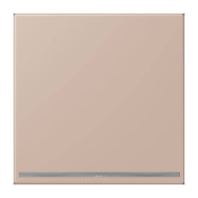 Ein einfaches Quadrat in Beige mit einer dünnen horizontalen Silberlinie nahe dem unteren Rand, was einem minimalistischen Design oder Panel ähnelt.