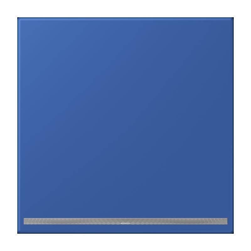 Ein blaues Quadrat mit einer dünnen silbernen Horizontallinie nahe der unteren Kante.