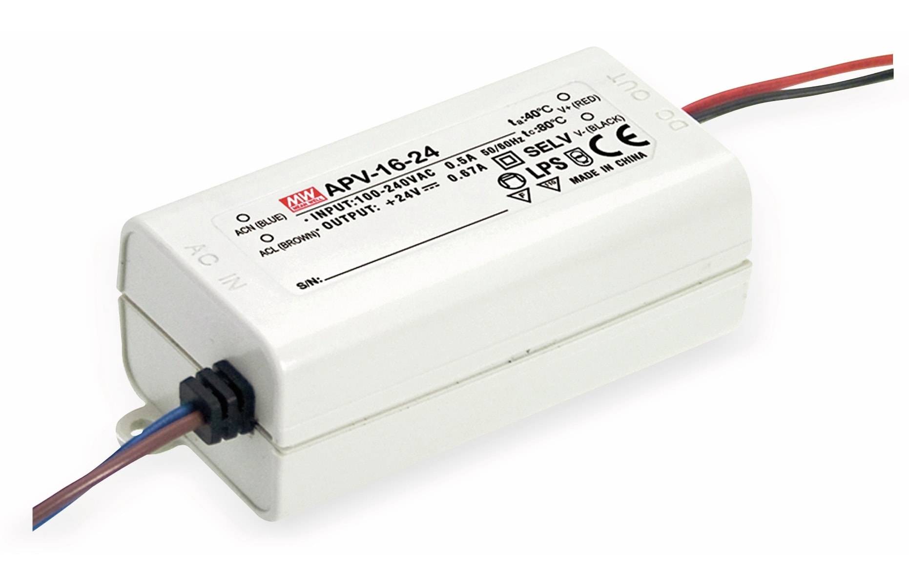 MEAN WELL Schaltnetzteil APV-16-5, 5 V-/2,6 A