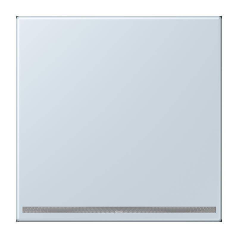 Ein einfaches weißes Quadrat mit einer dünnen, horizontalen, grauen Linie nahe dem unteren Rand.