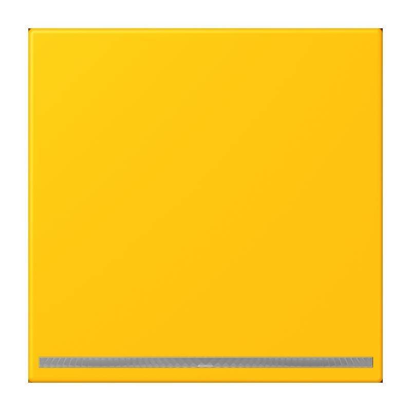 Ein hellgelber Post-it-Zettel ohne Text oder Markierungen, mit einem grauen Klebestreifen auf der Rückseite, isoliert auf weißem Hintergrund.