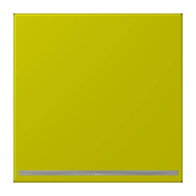 Ein massiver gelber Quadrat mit einer dünnen grauen Linie an der unteren Kante.