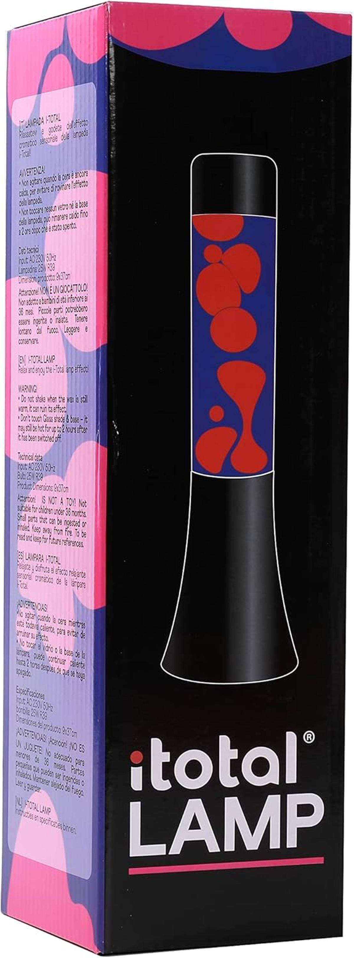 I-TOTAL® Lavalampe Magie Einzigartiges für Ihr Zuhause Lila Rose Flared