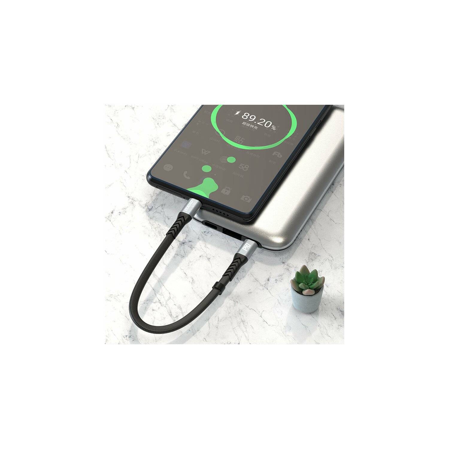 Dudao L10C Kabel USB Typ C - USB Typ C PD100W 0,23 m schwarz (L10C)