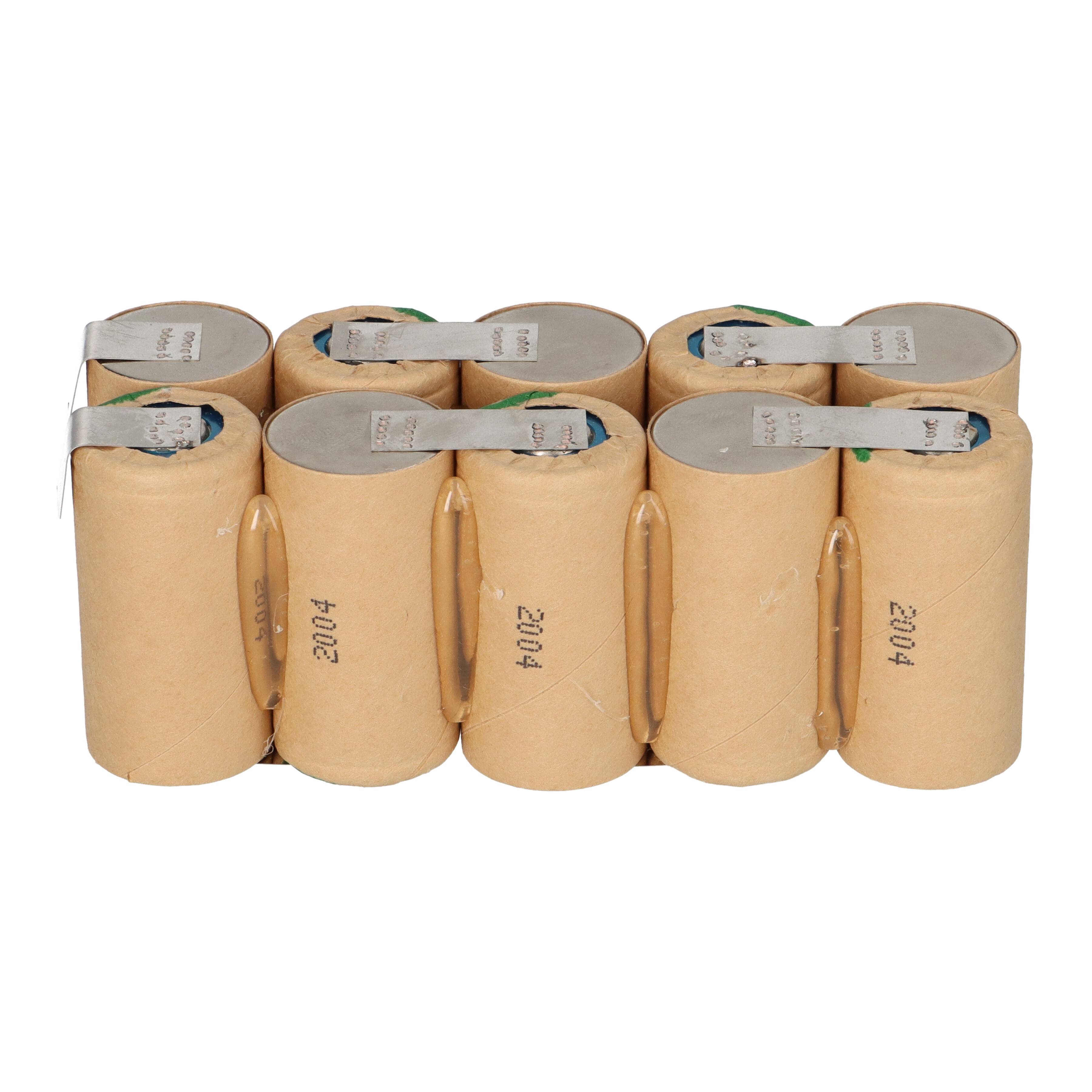 Akkupack für Atlas Copco B12 12V 3000mAh Panasonic Ni-MH Hochstrom Selbsteinbau