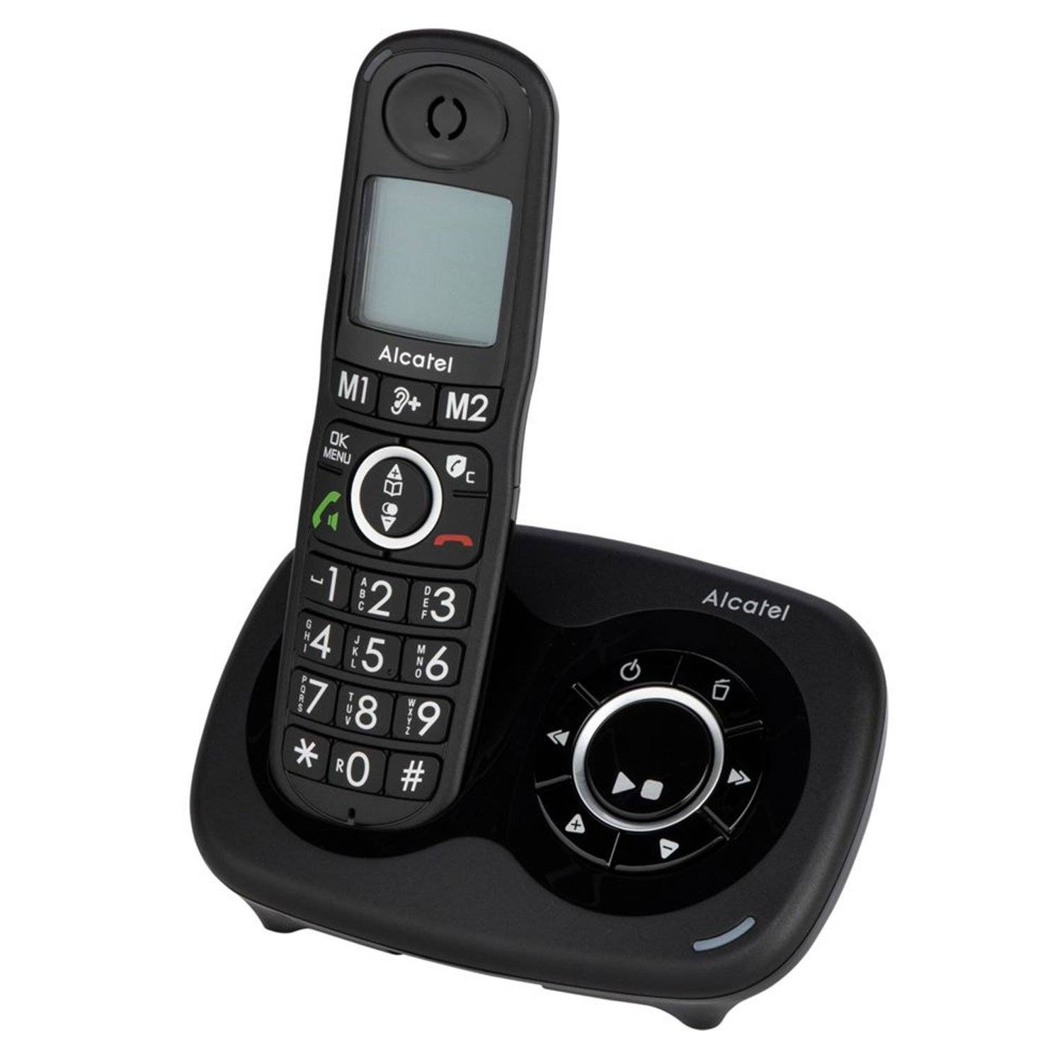 Alcatel XL595 Voice Großtasten-Schnurlostelefon mit AB schwarz