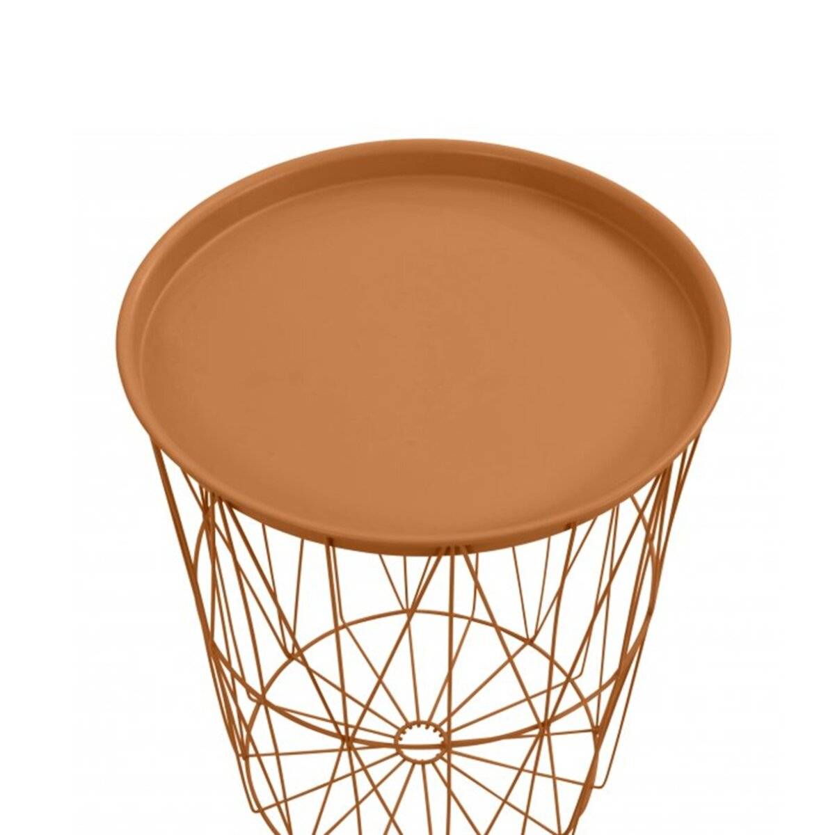 Greemotion Beistelltisch mit abnhembarem Tablett - vielseitig & dekorativ Kupfer