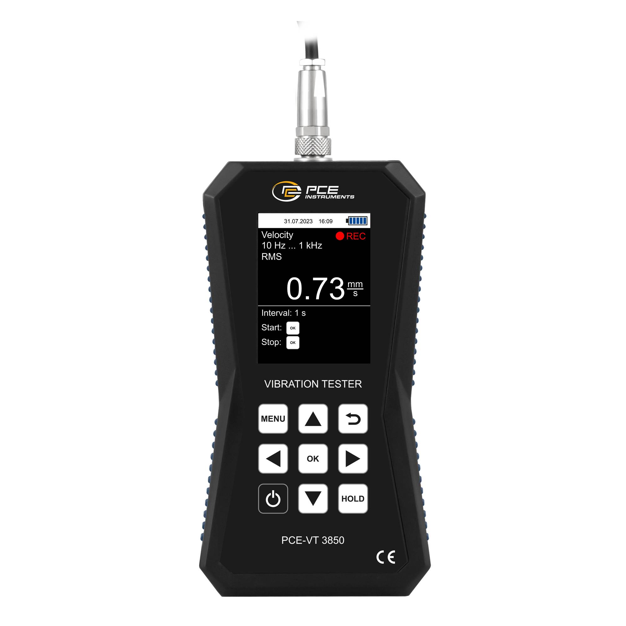 PCE Instruments Schwingungsmesser PCE-VT 3850-ICA inkl. ISO-Zertifikat |externen Sensor & Kopfhörer |Software |Speicher