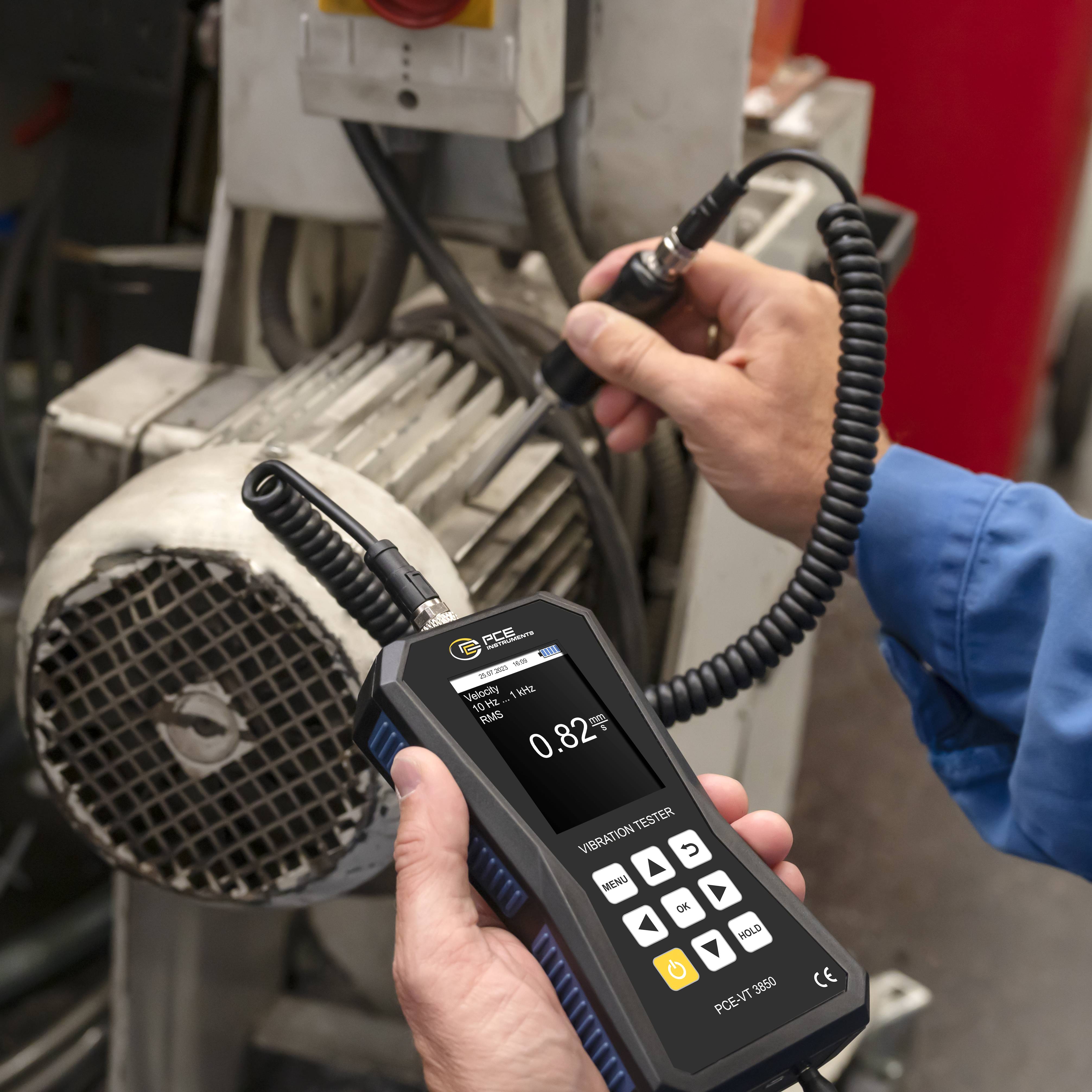 PCE Instruments Beschleunigungsaufnehmer PCE-VT 3850S |Überprüfung von vibrierenden Teilen |Maschinen und Anlagen