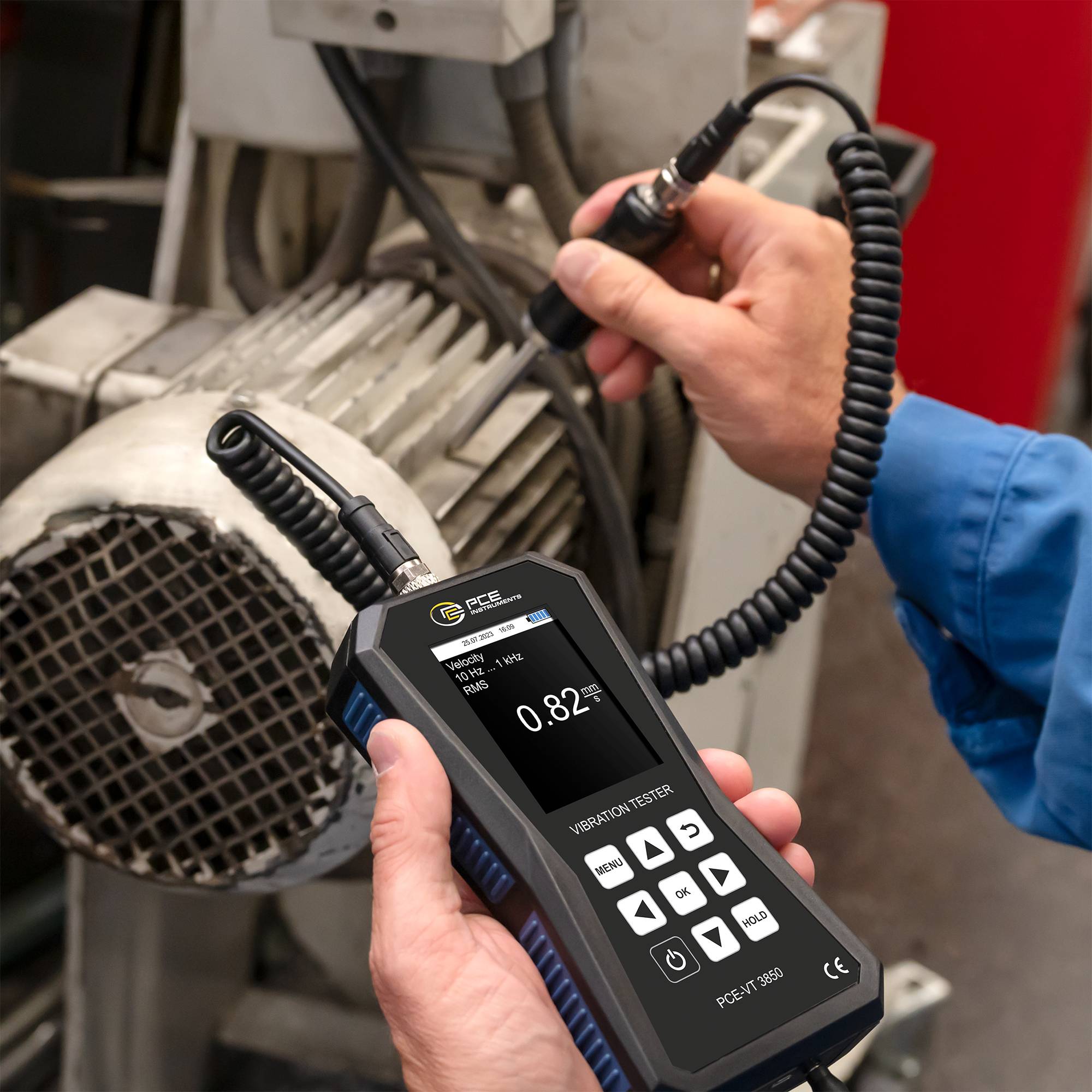 PCE Instruments Beschleunigungsaufnehmer PCE-VT 3850S |Überprüfung von vibrierenden Teilen |Maschinen und Anlagen