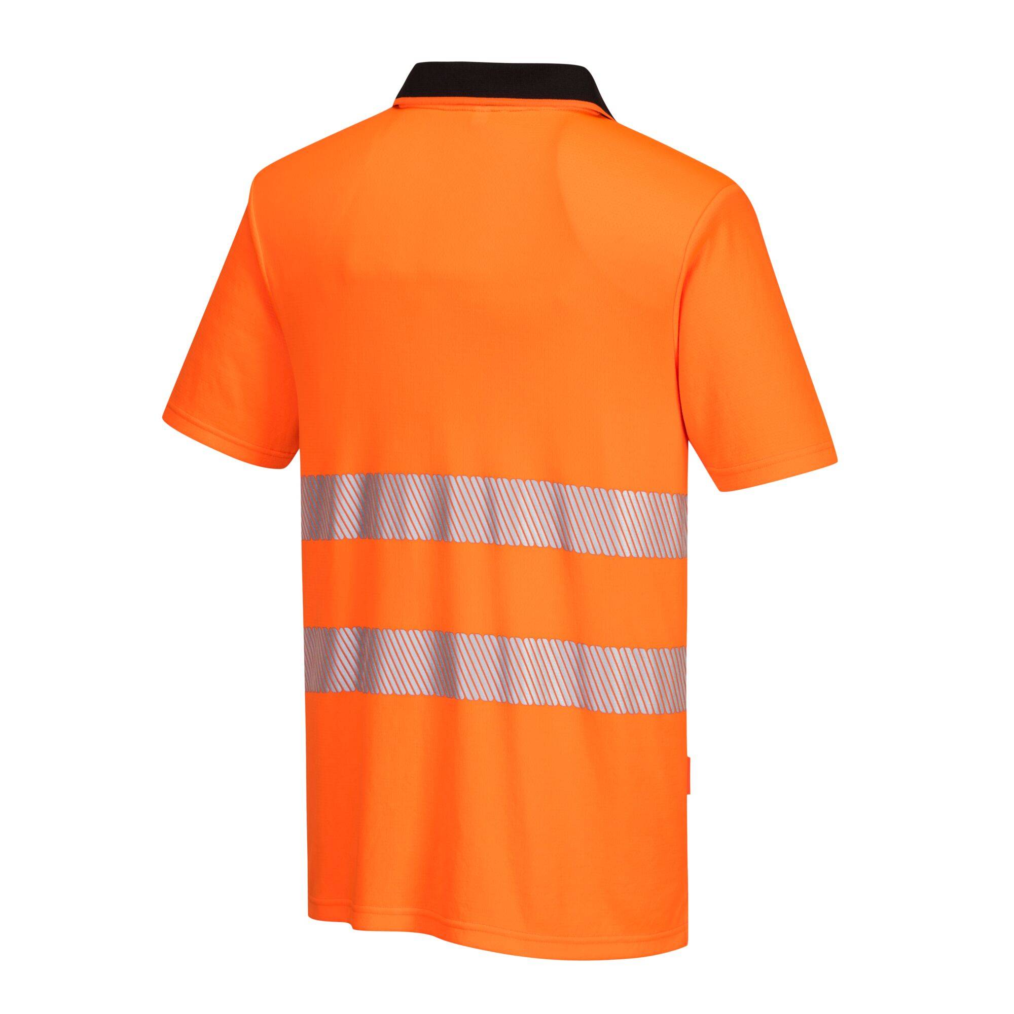 Portwest® DX4 Warnschutz Polo Shirt DX412 mit Reißverschluss kurzarm Orange/Schwarz_S