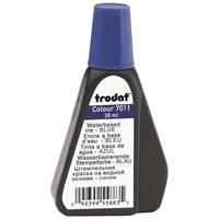 Blaue Trodat-Tintenflasche mit der Aufschrift „Colour 7011