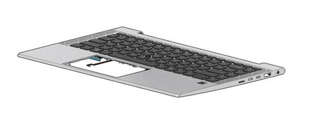 Obere Abdeckung mit Tastatur - CP+PS - BL - PVCY - GR