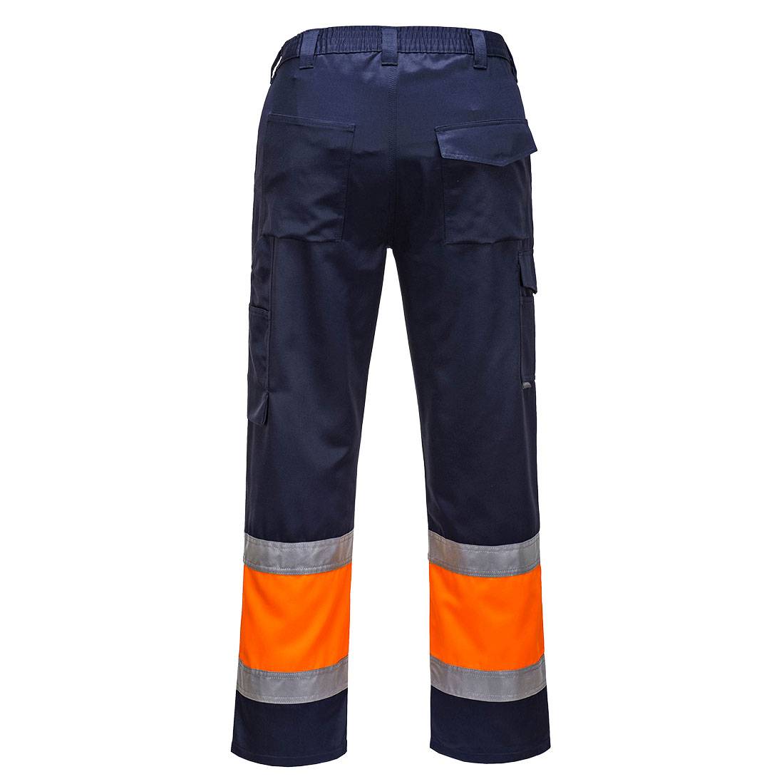 Portwest® E049 HiVis Warnschutz Kontrast Service Bundhose EN ISO 20471 Klasse 1 Orange/Marine Größe: XXL