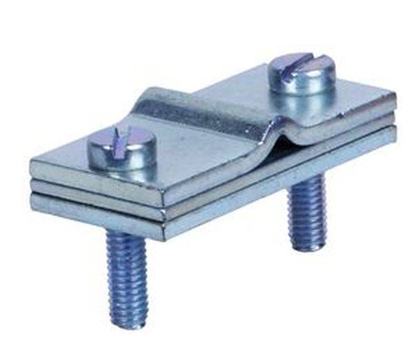 Erdungsklemme für Bandeisen mit Zwischenplatte 60x25mm