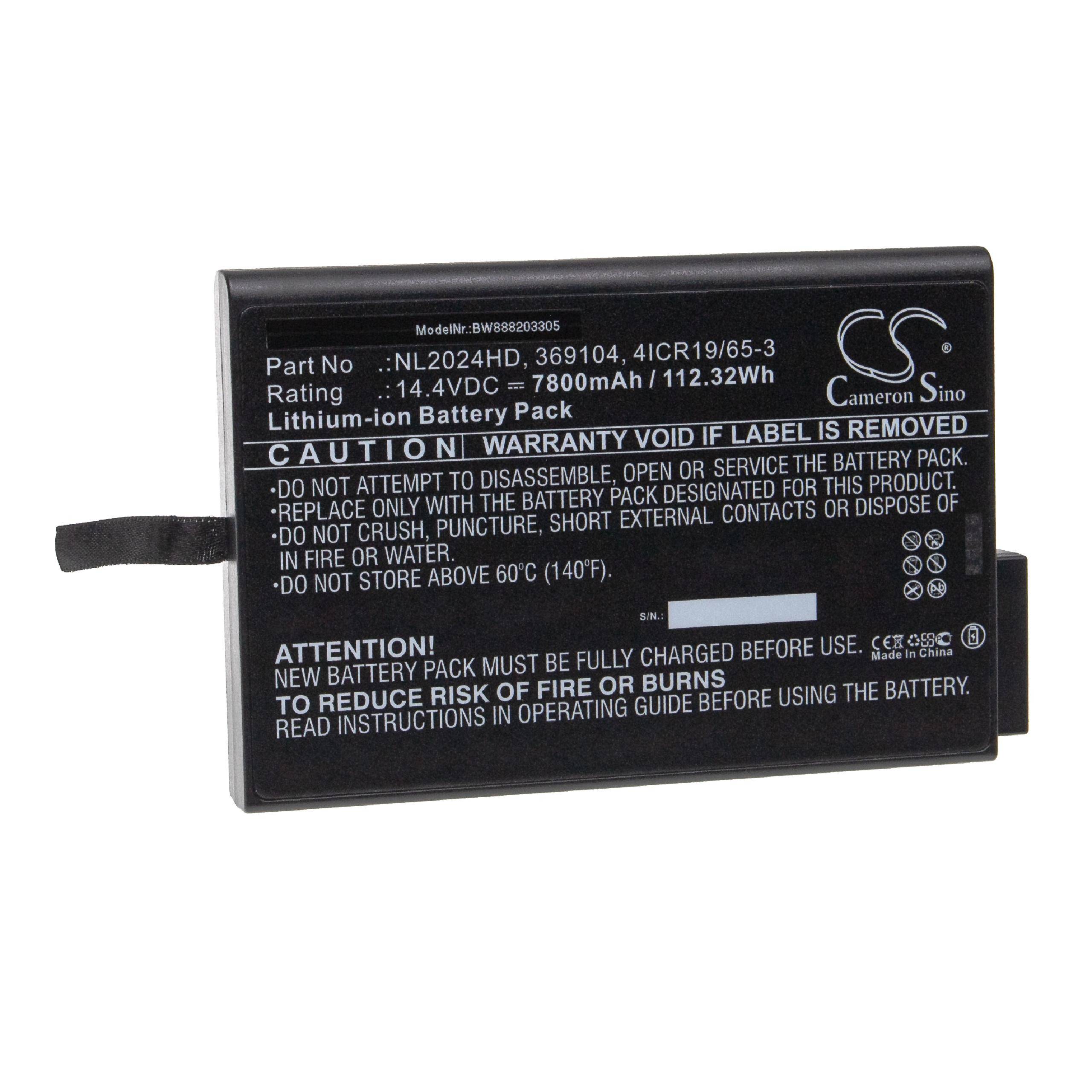 Medizintechnik-Akku als Ersatz für Inspired Energy NI2020, NI2020A24 - 7800mAh, 14,4V, Li-Ion
