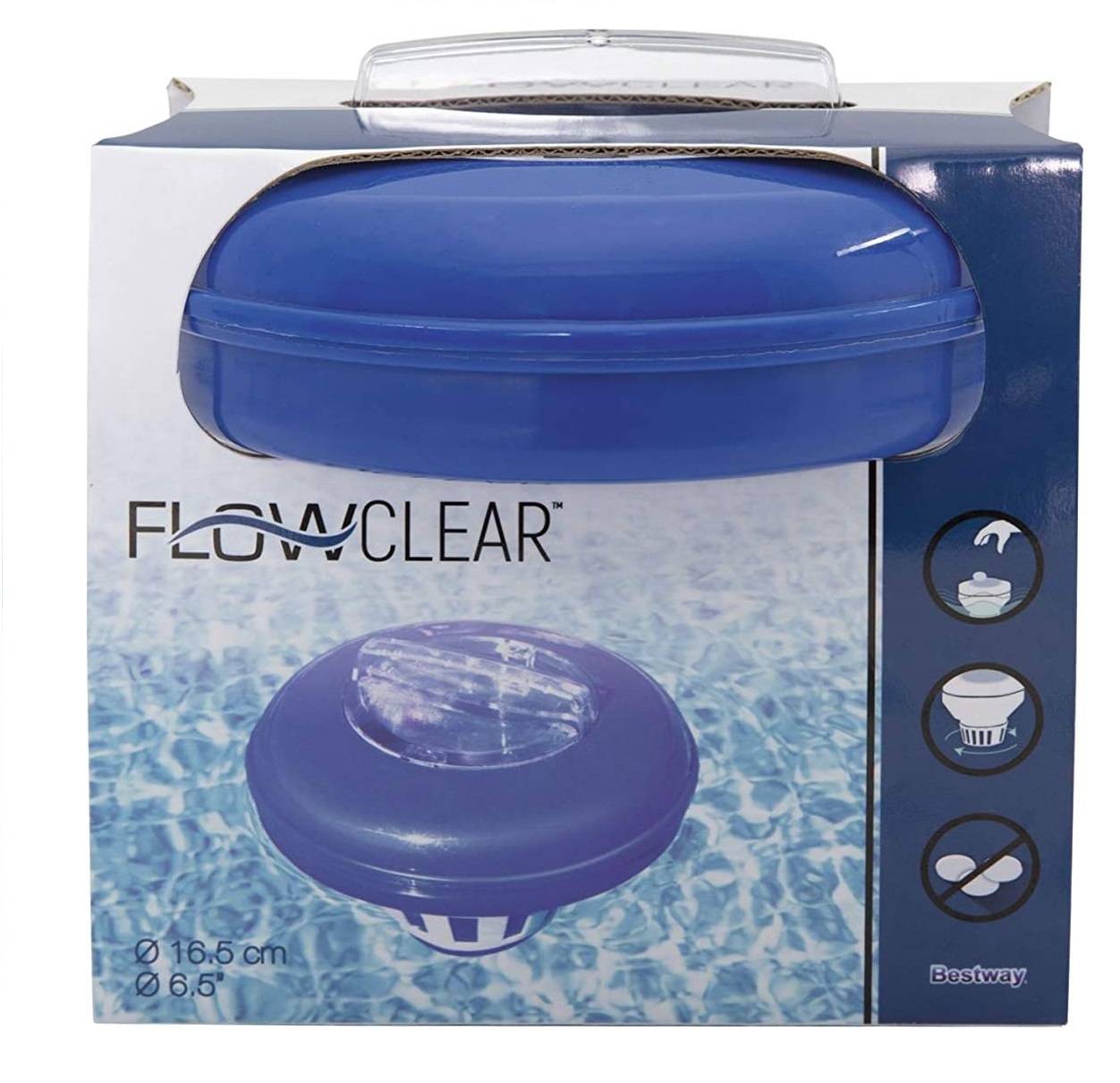 Bestway Flowclear | Dosierschwimmer | blau | für gleichmäßige Chemikalienverteilung | ideal für Pools und Whirlpools