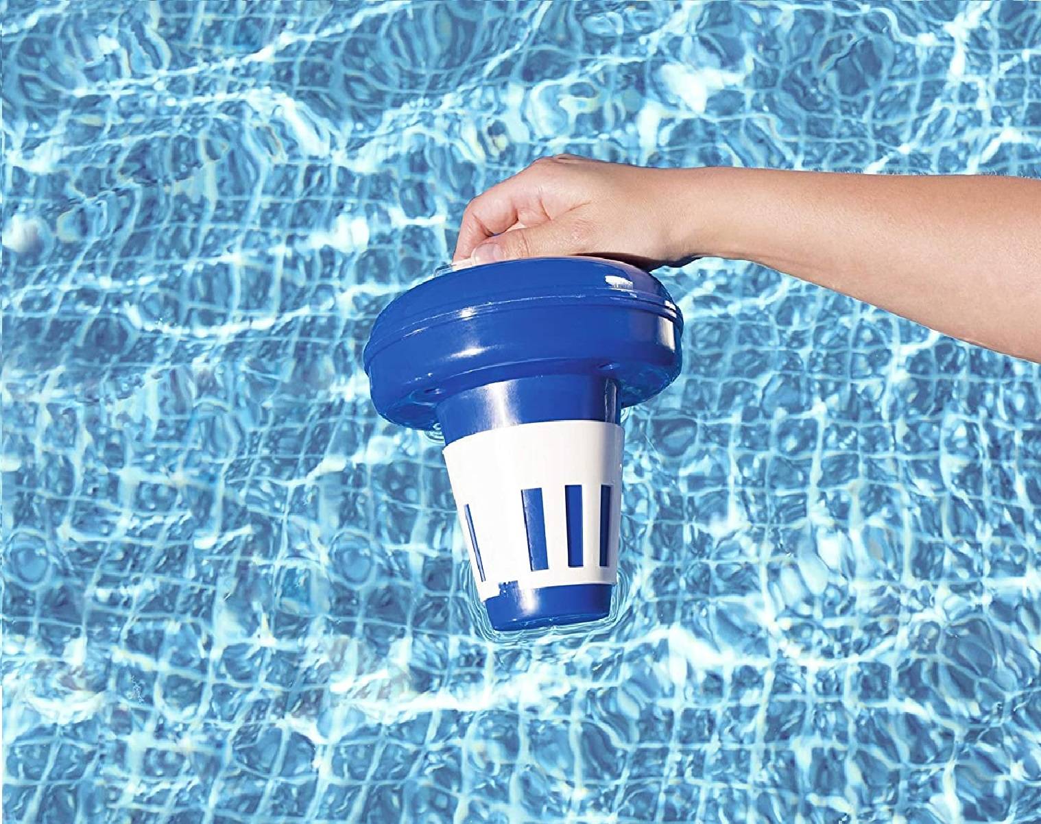 Bestway Flowclear | Dosierschwimmer | blau | für gleichmäßige Chemikalienverteilung | ideal für Pools und Whirlpools