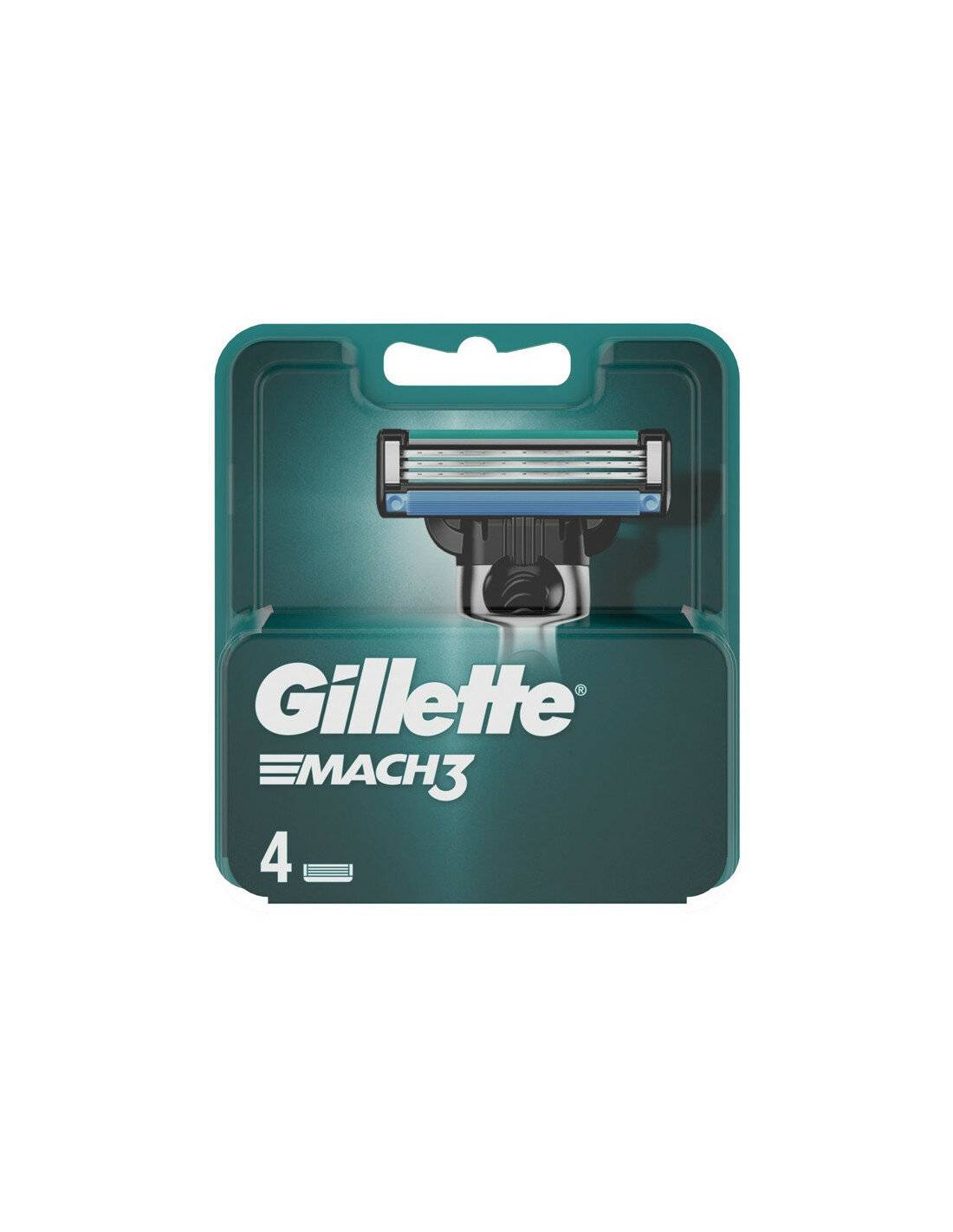 Gillette Mach3 Mens Razor Blade Refills 4er Pack