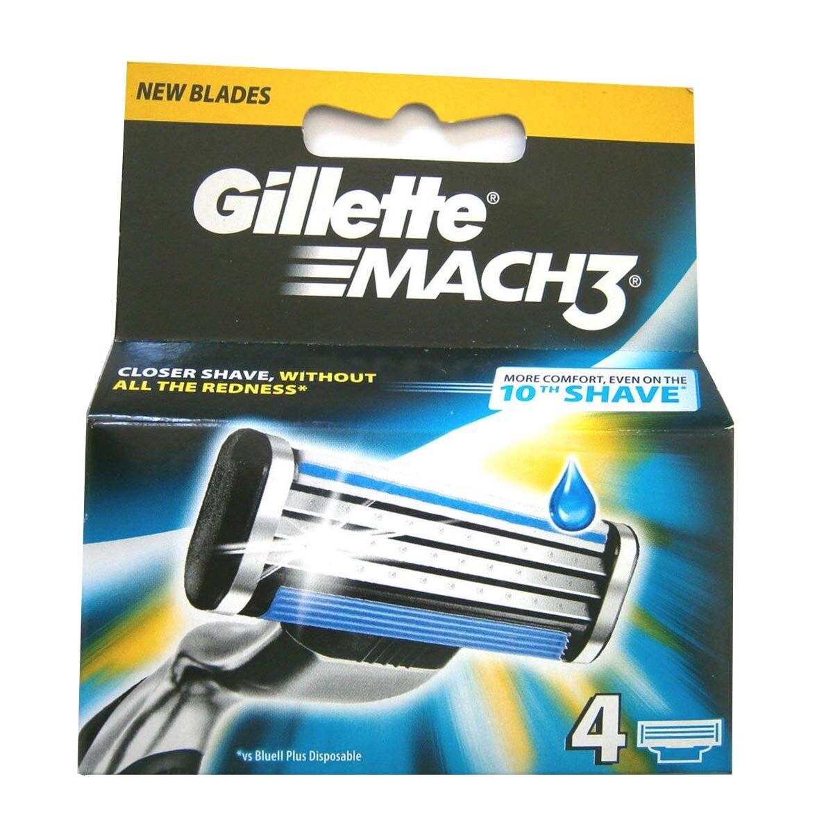 Gillette Mach3 Mens Razor Blade Refills 4er Pack