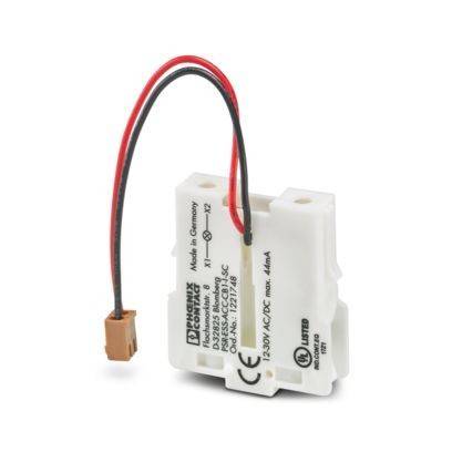 Eine kompakte elektronische Komponente mit der Beschriftung „PHOENIX CONTACT