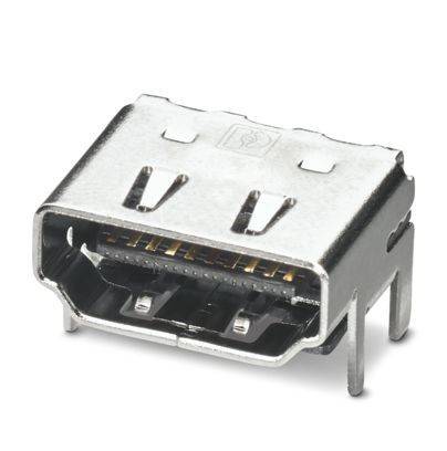 Eine Nahaufnahme eines Metall-USB-Anschlusses, der seine rechteckige Form und die internen Stecker zeigt, die typischerweise für Daten- und Stromverbindungen verwendet werden.
