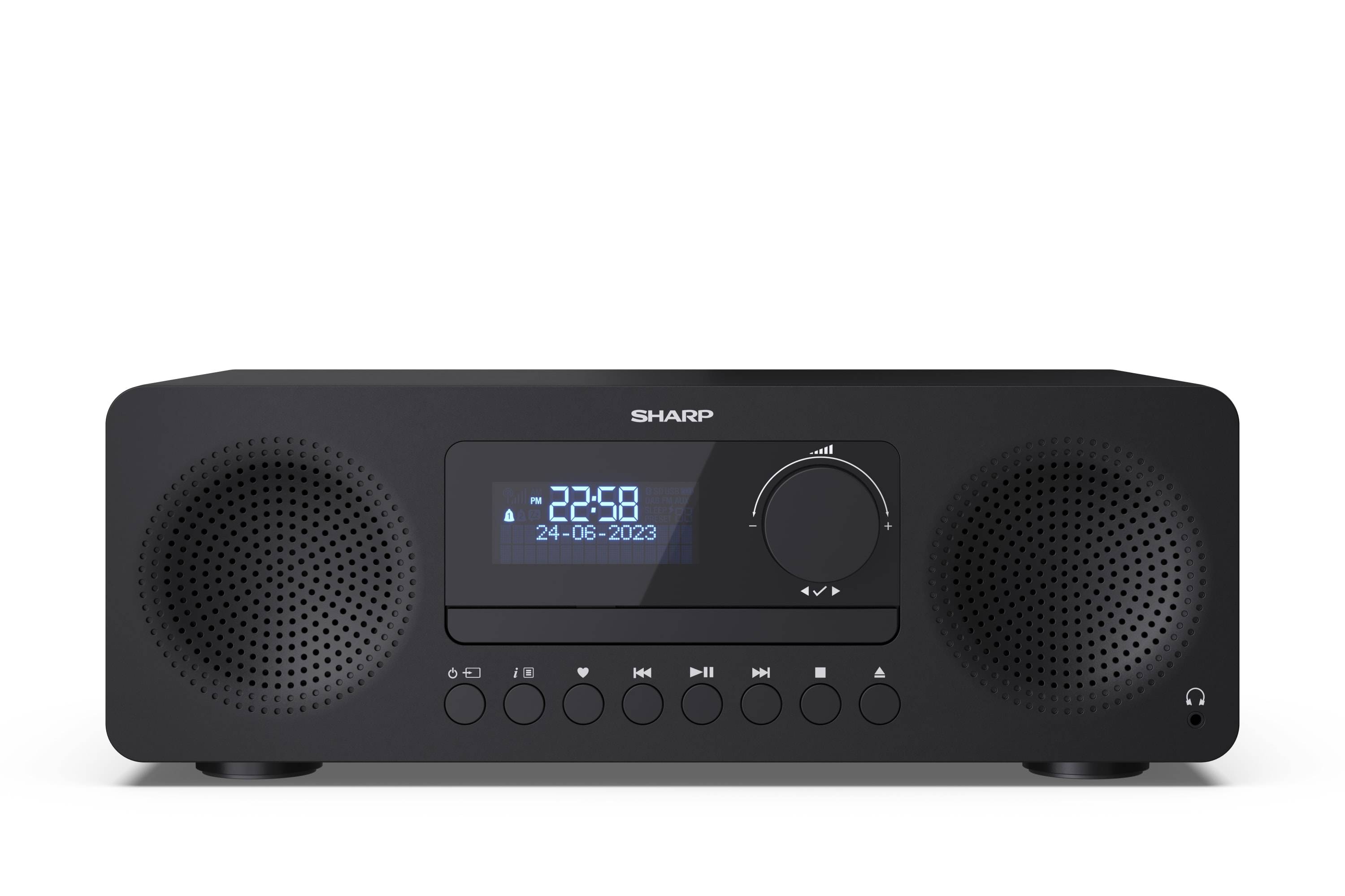 SHARP XL-B720D – Kompaktanlage mit DAB+/FM, Bluetooth 5.0, CD-Player & USB-Wiedergabe – 60W, All-in-One Hi-Fi System