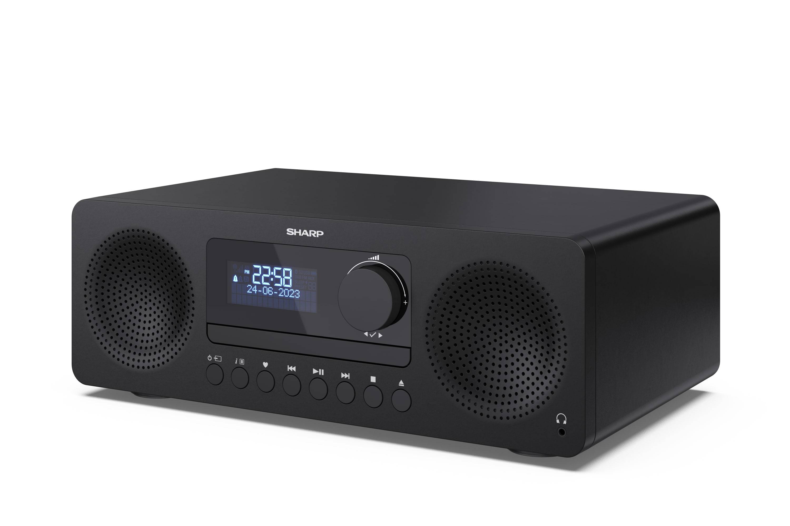 SHARP XL-B720D – Kompaktanlage mit DAB+/FM, Bluetooth 5.0, CD-Player & USB-Wiedergabe – 60W, All-in-One Hi-Fi System