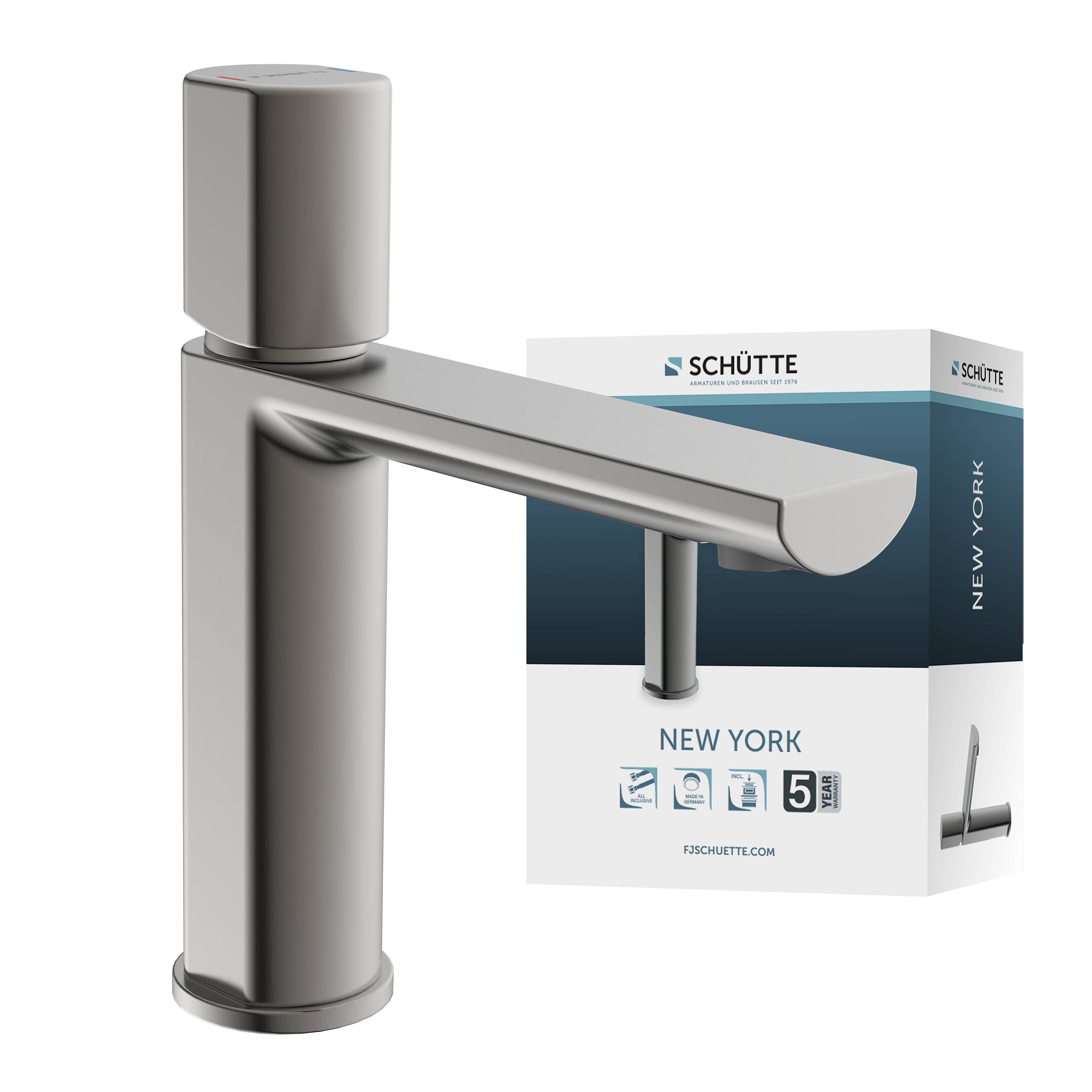 NEW YORK Waschtischarmatur, Graphit matt